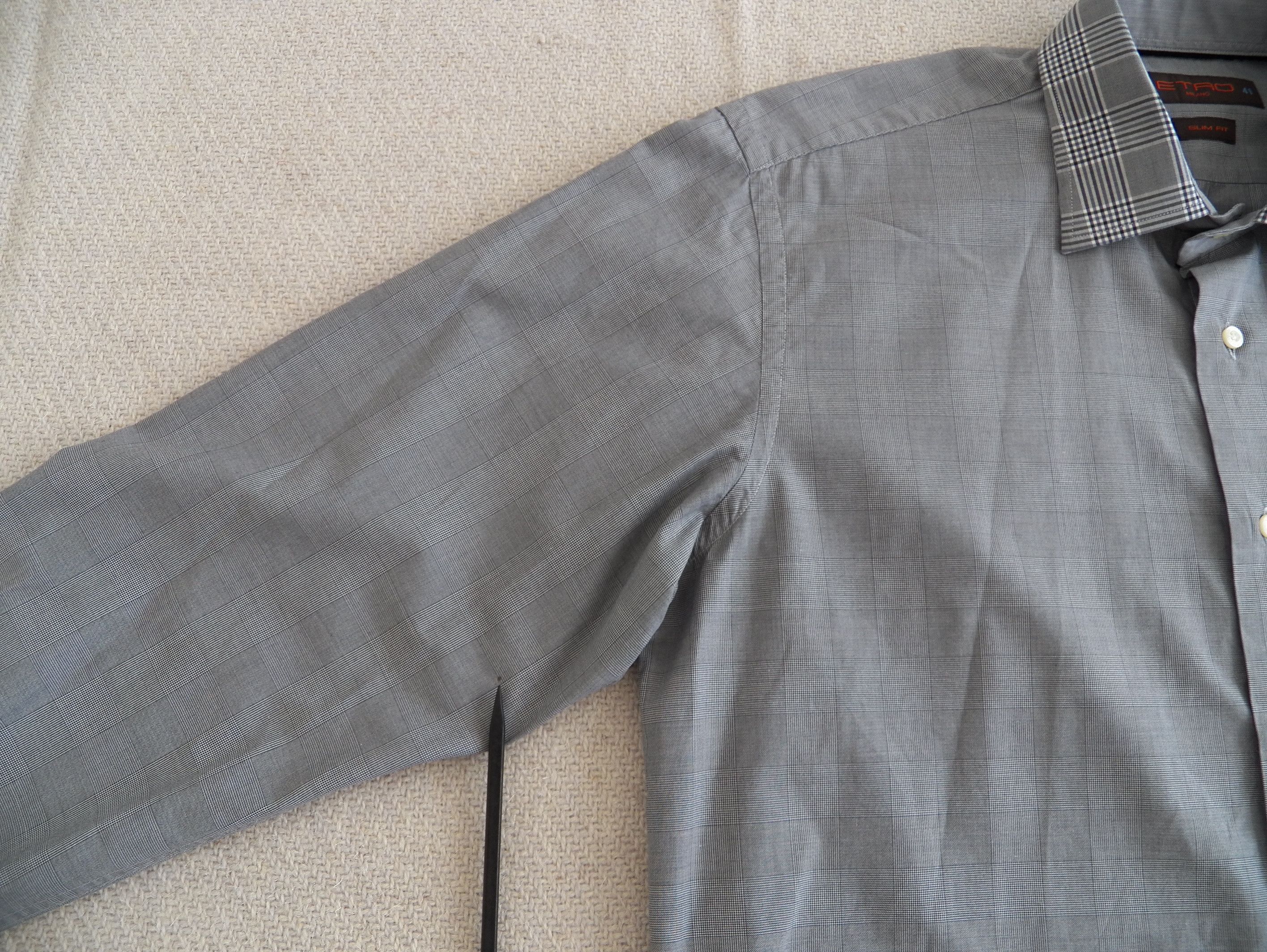 Etro Etro Shirt Size 41 glen plaid check cotton long sleeve slim Size US M / EU 48-50 / 2 - 4 Thumbnail