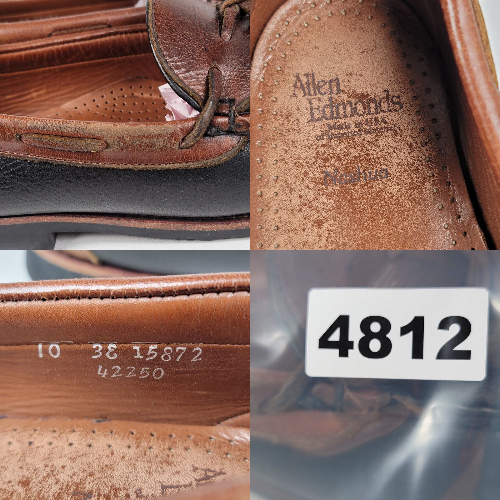 Allen Edmonds VINTAGE Allen Edmonds Nashua Two Tone Black Brown Tassel Loafers Size 10 EEE Mens Leather Slip On Casual Shoes Size US 10 / EU 43 - 9 Thumbnail