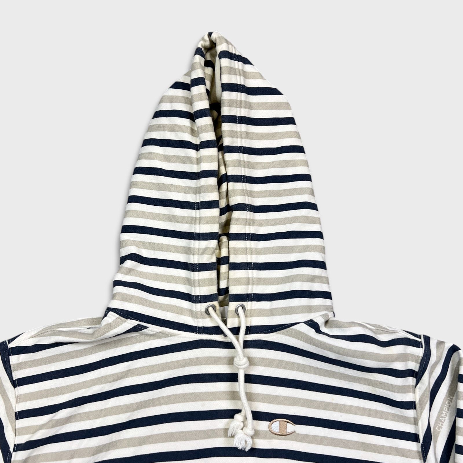 Champion × Vintage Champion Sweatshirt Medium Reverse Weave Striped Pullover Size US M / EU 48-50 / 2 - 2 Thumbnail