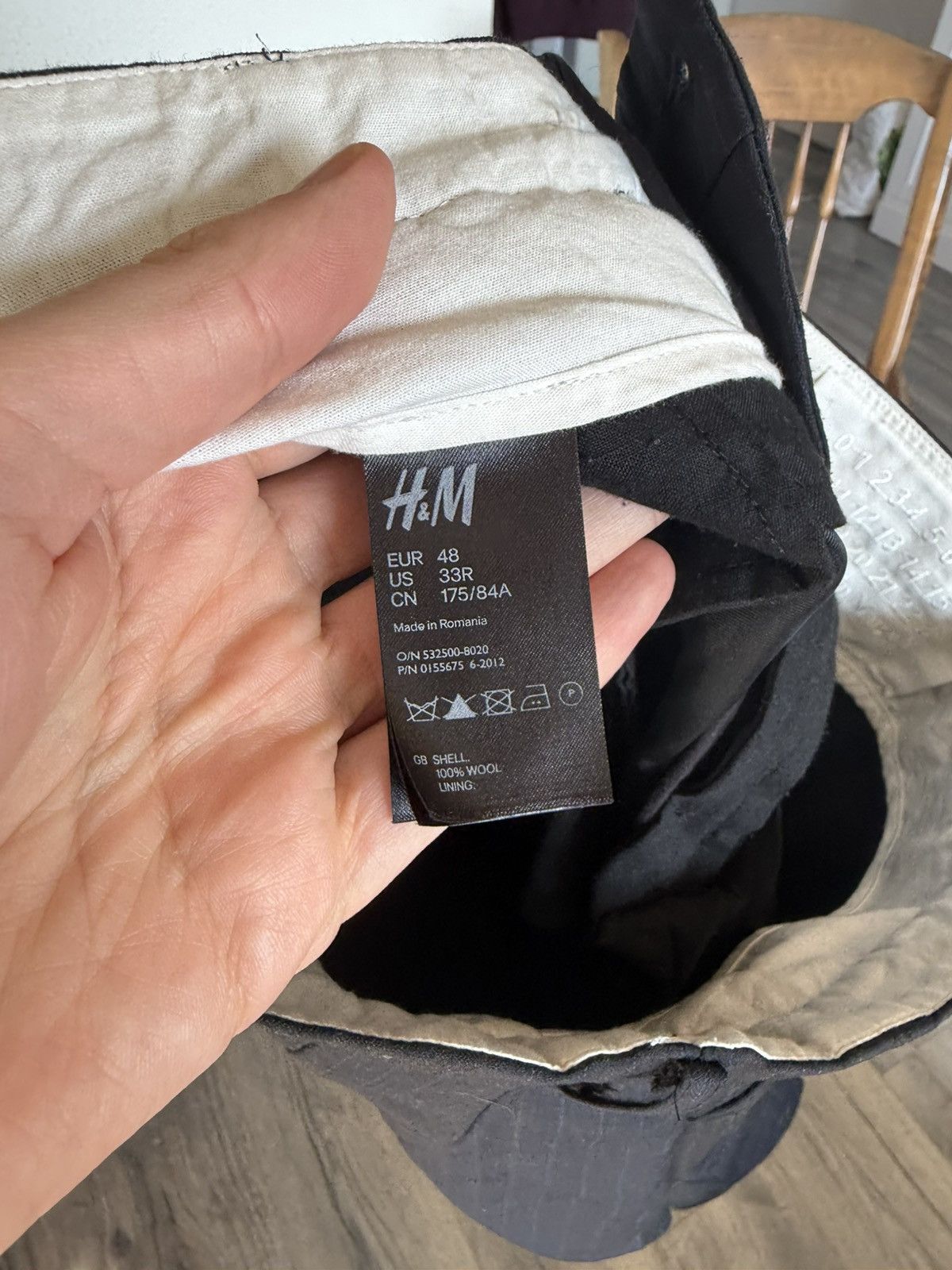 H&M × Maison Margiela H&M x Maison Martin Margiela Pinstripe Wool Trousers Size US 32 / EU 48 - 12 Thumbnail