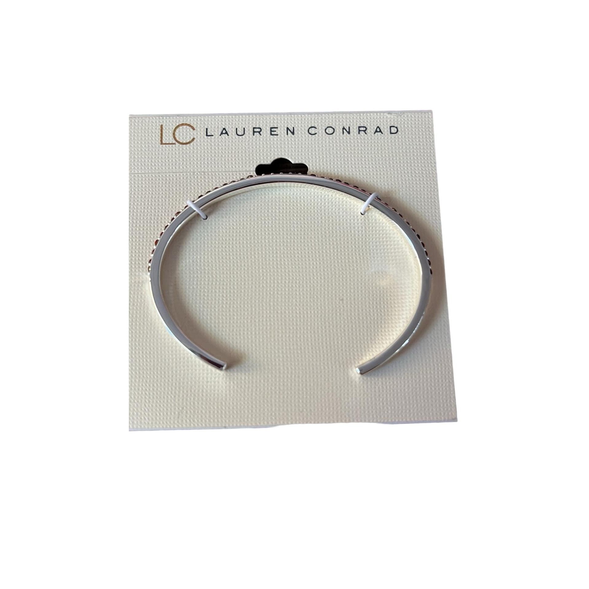 Other Lauren Conrad Silver with Red Stone Crystals Thin Fashion Ba Size ONE SIZE - 1 Thumbnail