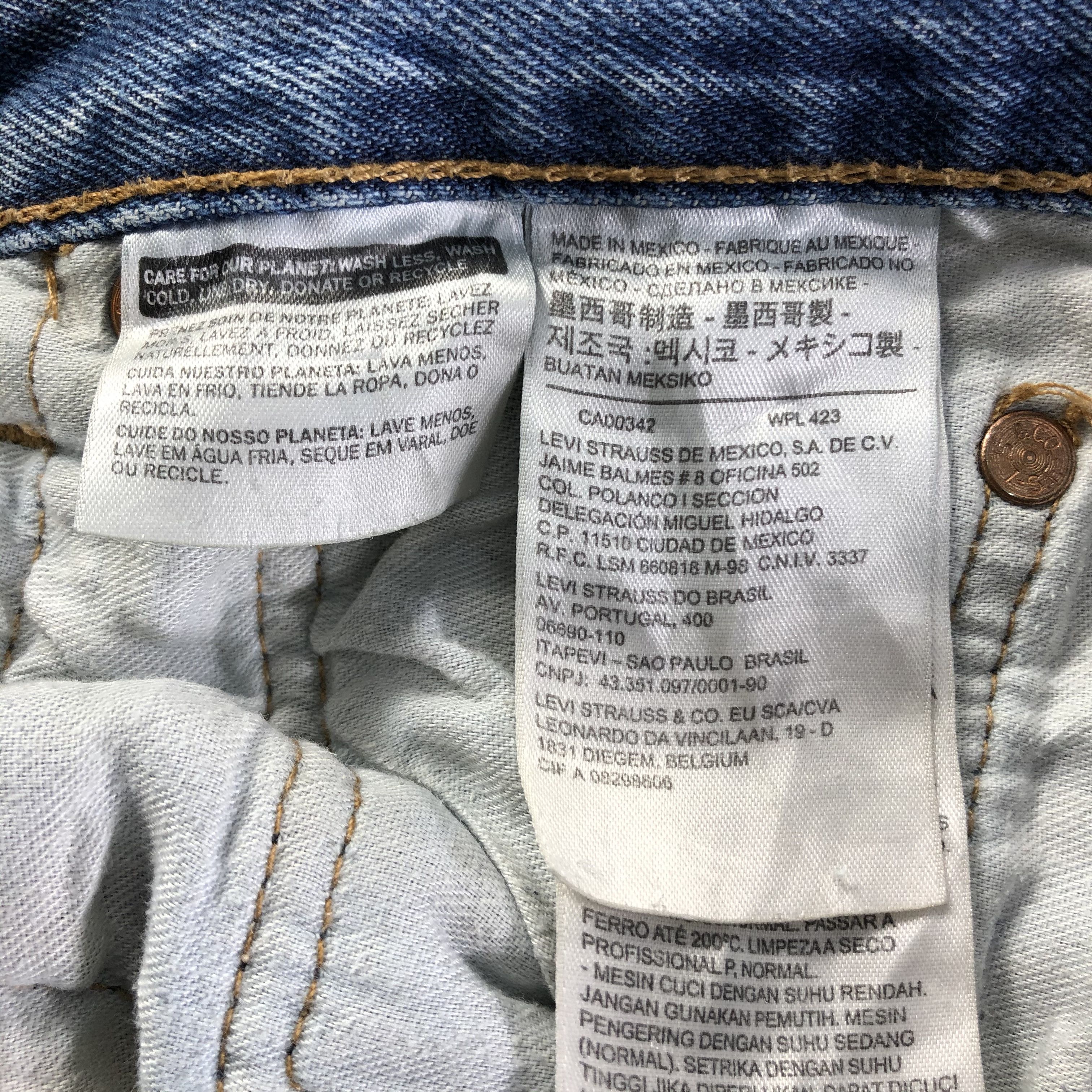 Levi's Vintage Blue Wash Levis 501 Jeans-J3514 Size US 33 - 9 Thumbnail