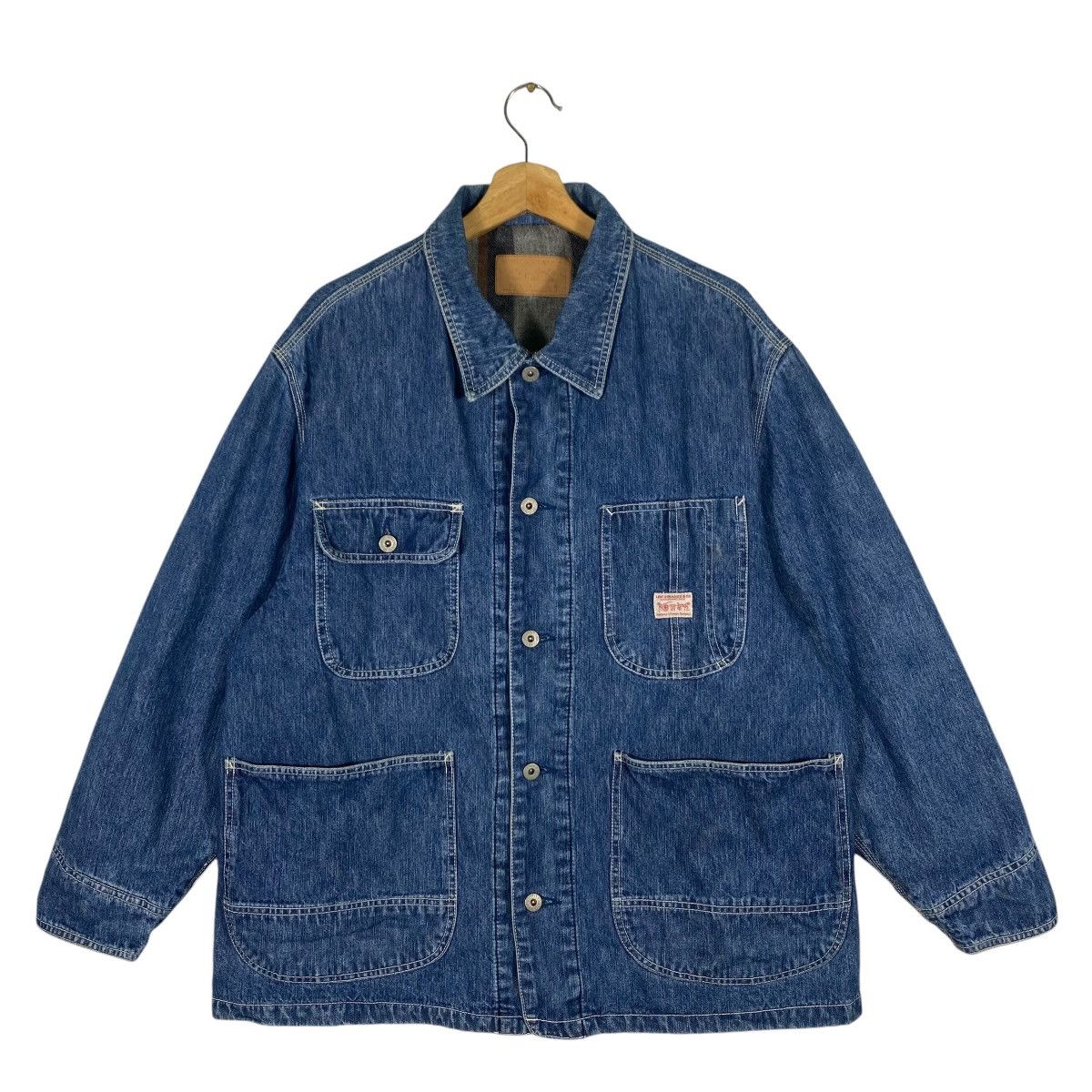 Levi's × Levi's Vintage Clothing × Vintage Vintage Levis Blanket Lining Denim Chore Jacket M Size Size US M / EU 48-50 / 2 - 1 Thumbnail