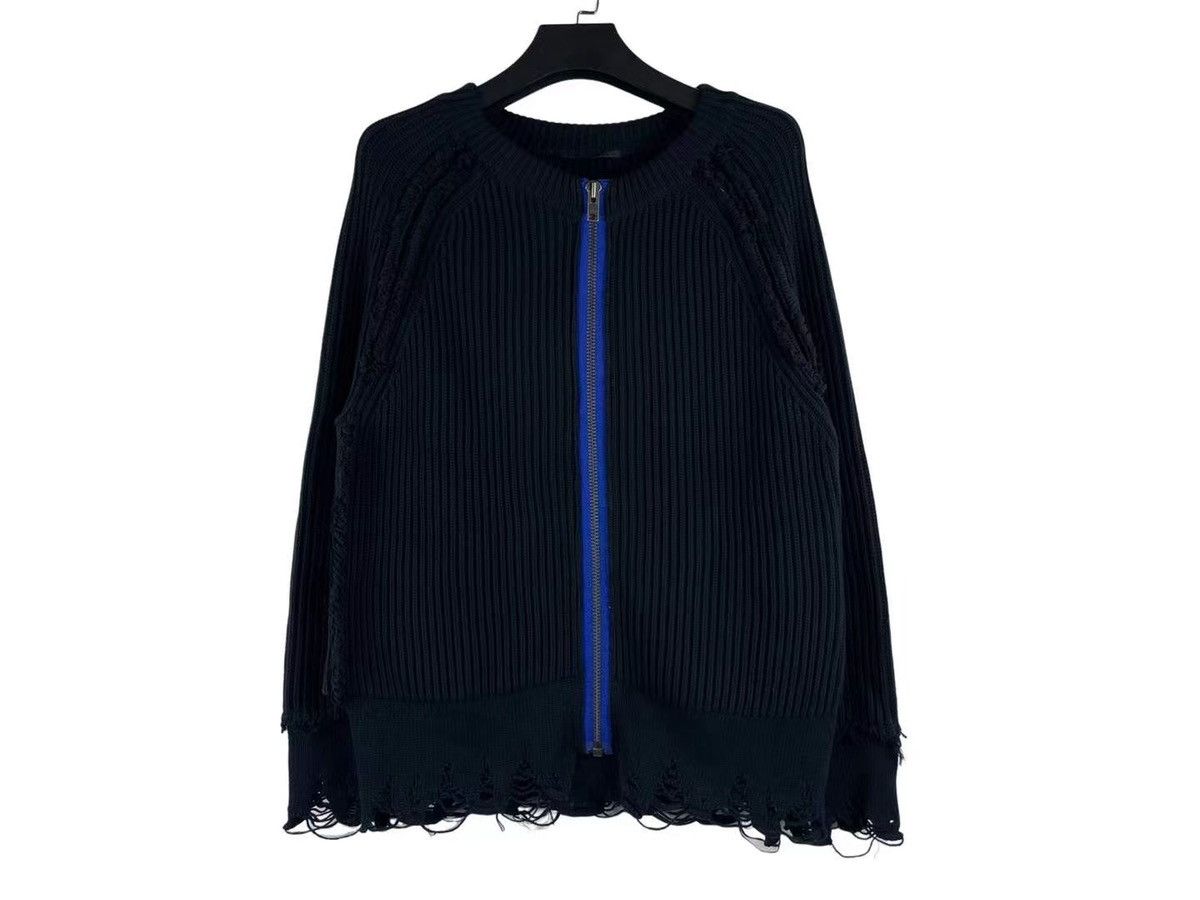 Haider Ackermann Haider Ackermann SS17 Distressed Zipper Sweater Size US XS / EU 42 / 0 - 1 Thumbnail