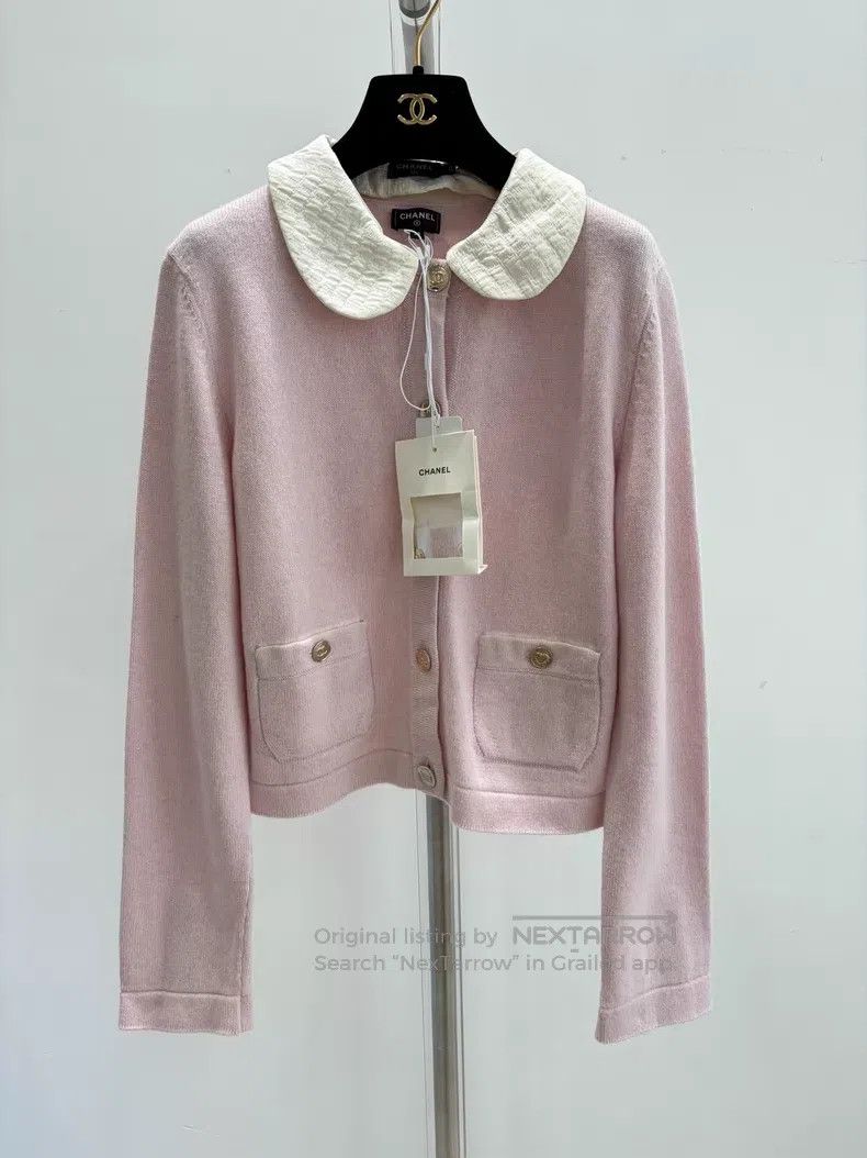 Chanel Chanel Pink doll collar cardigan coat Size XS / US 0-2 / IT 36-38 - 1 Thumbnail