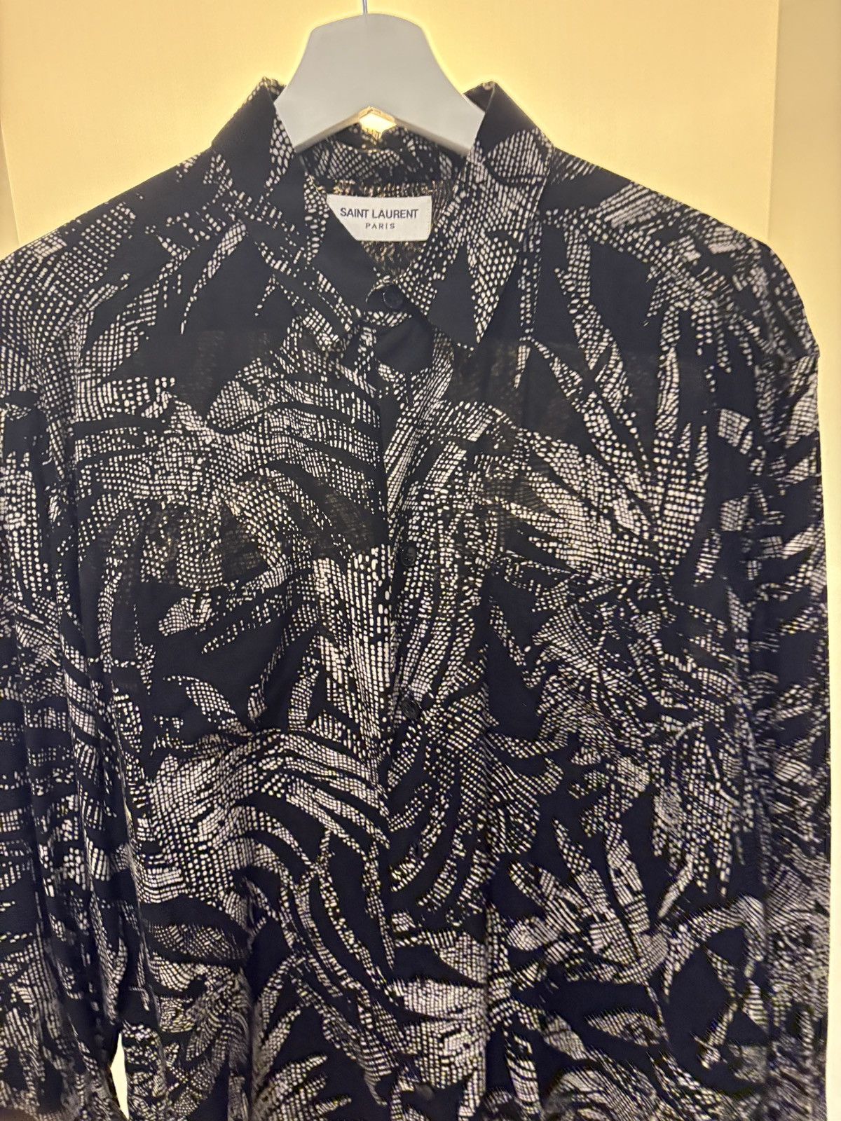 Saint Laurent Paris Saint Laurent dark palm trees shirt Size US S / EU 44-46 / 1 - 3 Thumbnail