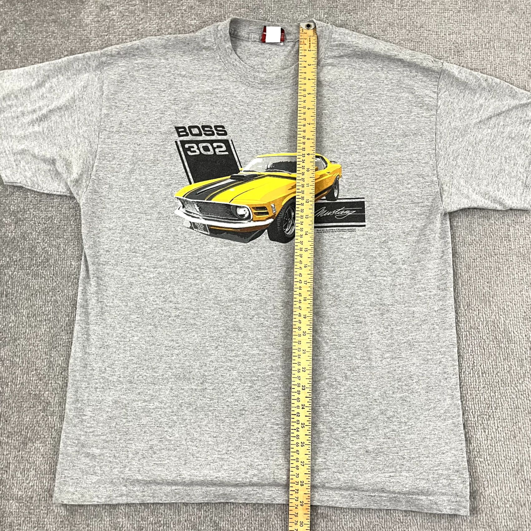 Vintage VINTAGE Mustang Shirt Mens XL 302 Boss Graphic Car Enthusiast Tee Yellow Ford Retro Size US XL / EU 56 / 4 - 6 Thumbnail