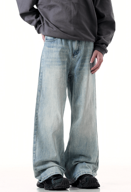 Japanese Brand × Jean Street retro blue high street distressed washed jeans y2k Size US 32 / EU 48 - 2 Thumbnail