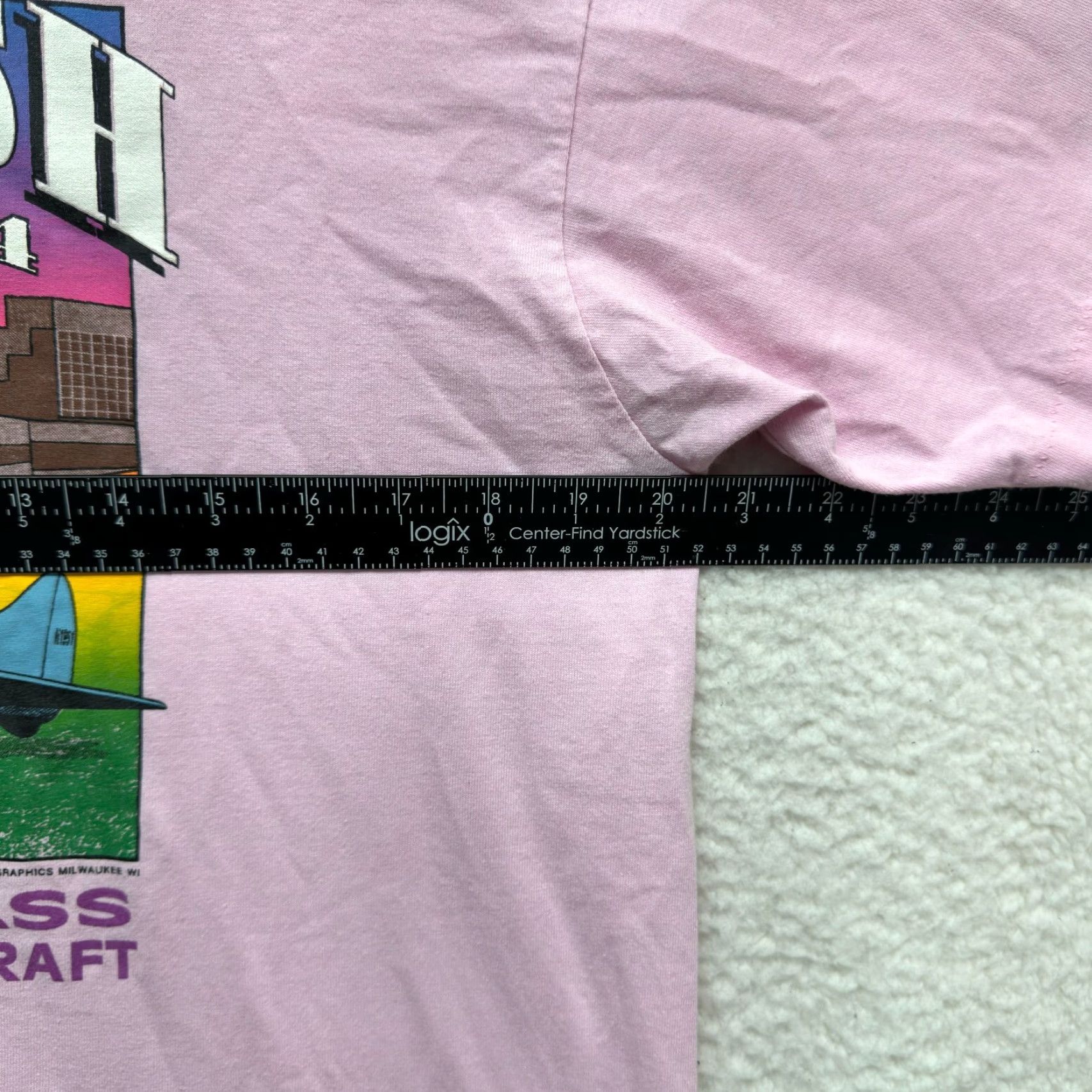 Fruit Of The Loom VINTAGE 90s Oshkosh Pink Graphic T-Shirt Large Unisex Cotton Shirt Size US L / EU 52-54 / 3 - 7 Thumbnail