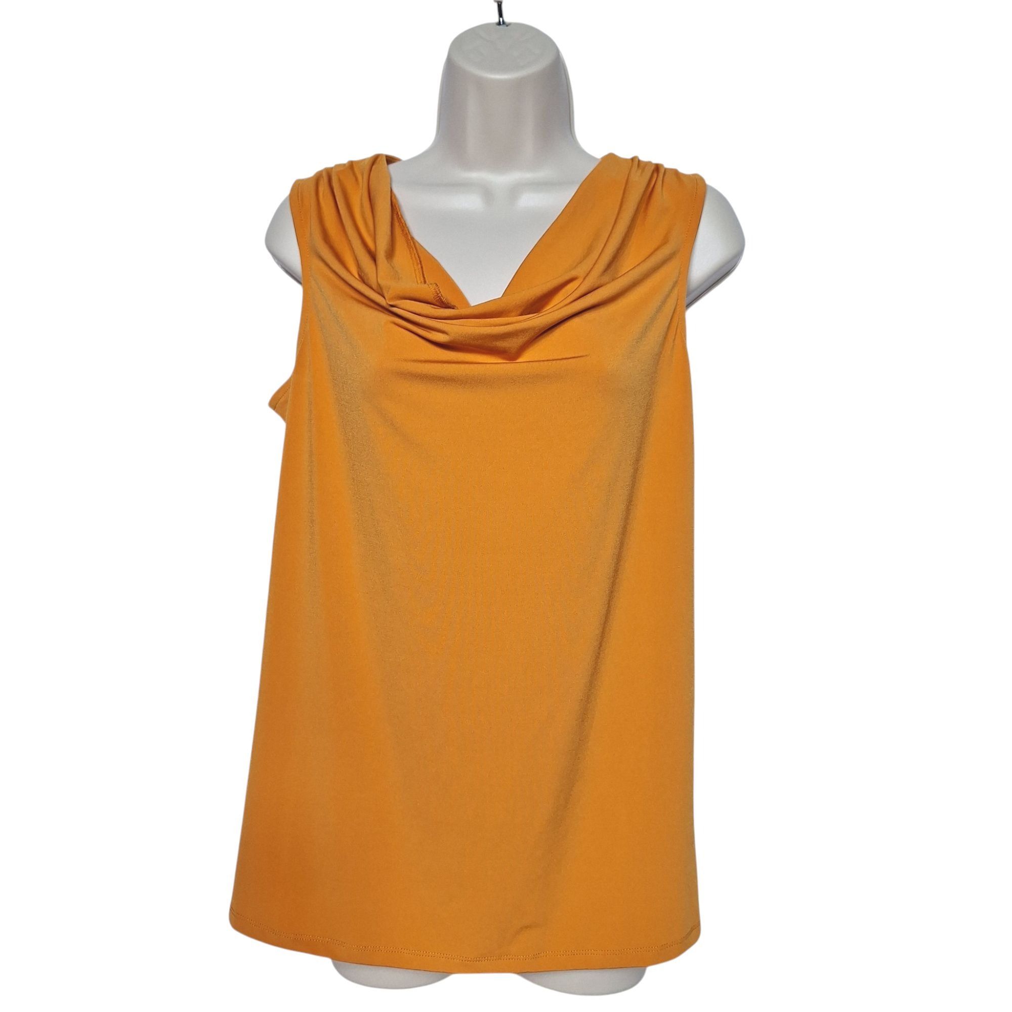 Other CATO Top Small Orange Cowl Neck Sleeveless Tank Blouse Workw Size S / US 4 / IT 40 - 2 Thumbnail