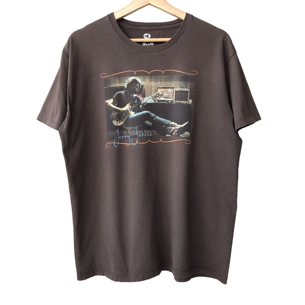 Jerry Garcia The Grateful Dead Liquid Blue Photo Tee