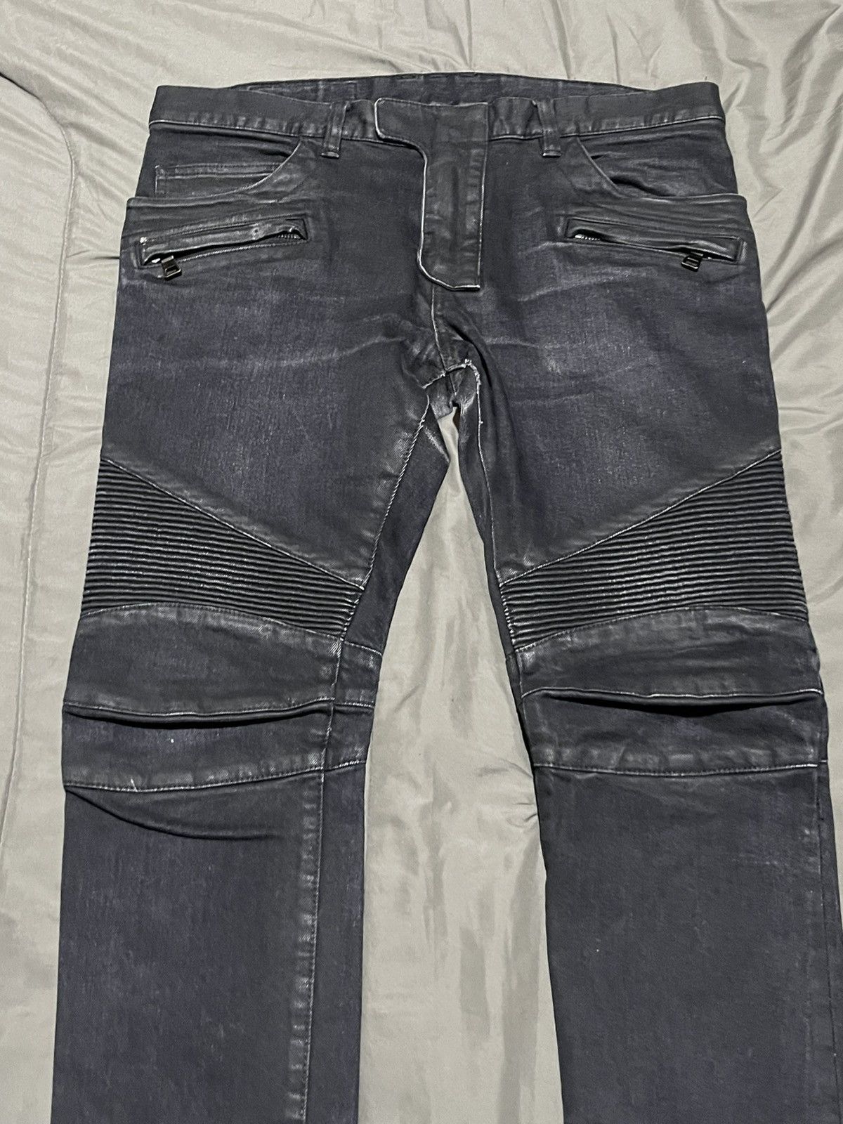 Balmain Black Balmain Biker Denim Size US 34 / EU 50 - 2 Thumbnail
