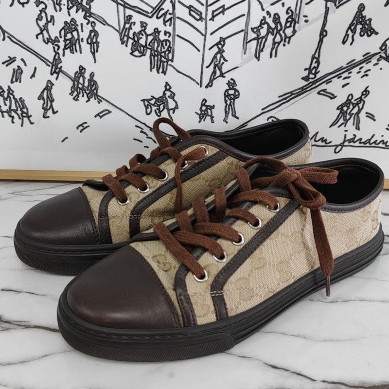 Gucci Gucci Brown Casual Sneakers for Everyday Wear Size US 6.5 / EU 39-40 - 1 Thumbnail