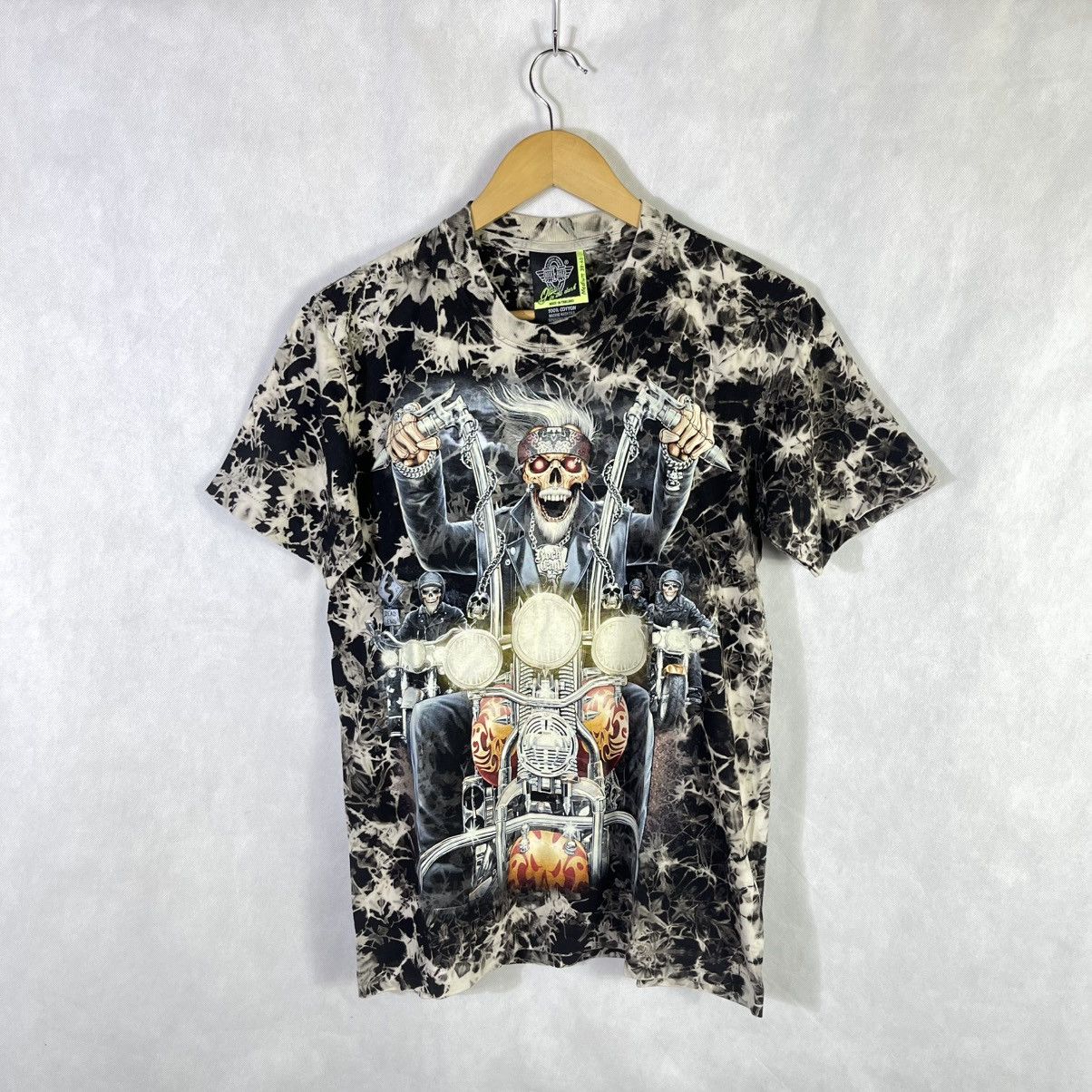 Vintage Vintage Tie Dye Skull Ride Glow In The Dark Tee Size US M / EU 48-50 / 2 - 2 Thumbnail