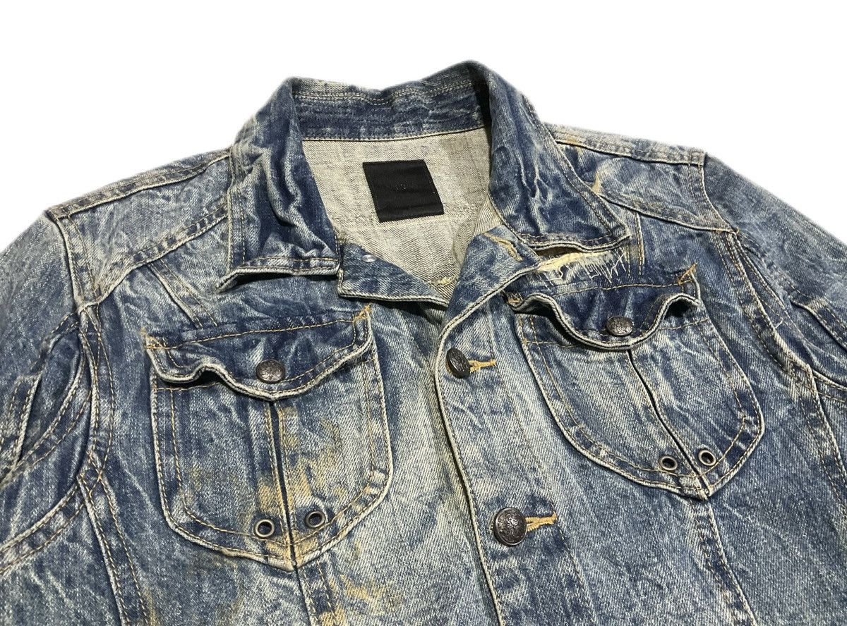 14th Addiction × If Six Was Nine × Le Grande Bleu (L.G.B.) 🔥Y2K Archived Midas Boro Mud Wash Denim Jacket Size US L / EU 52-54 / 3 - 3 Thumbnail
