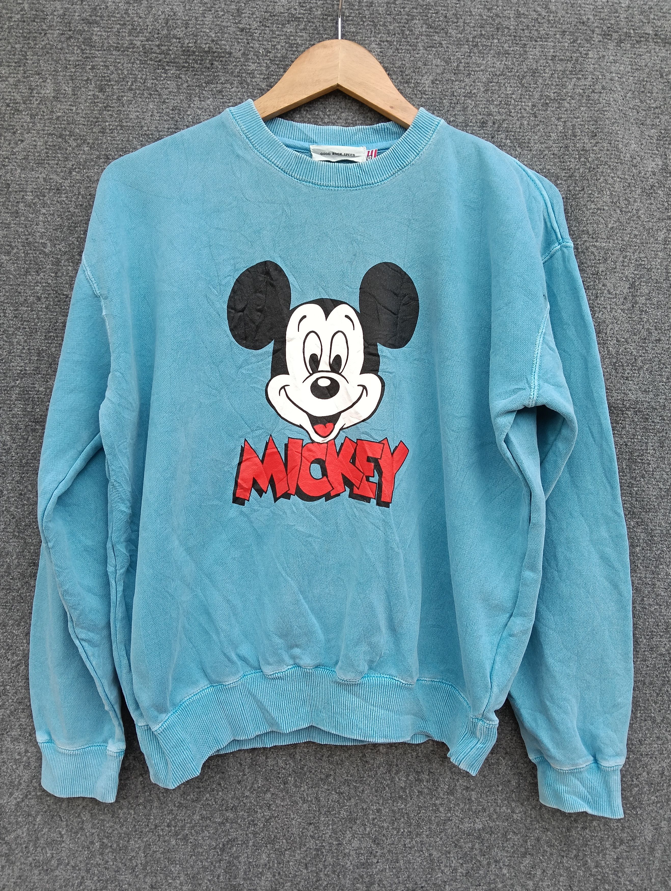Mickey Mouse Rare Mickey Mouse Sweatshirt Blue Crewneck Cartoon Pullover Size US L / EU 52-54 / 3 - 1 Thumbnail