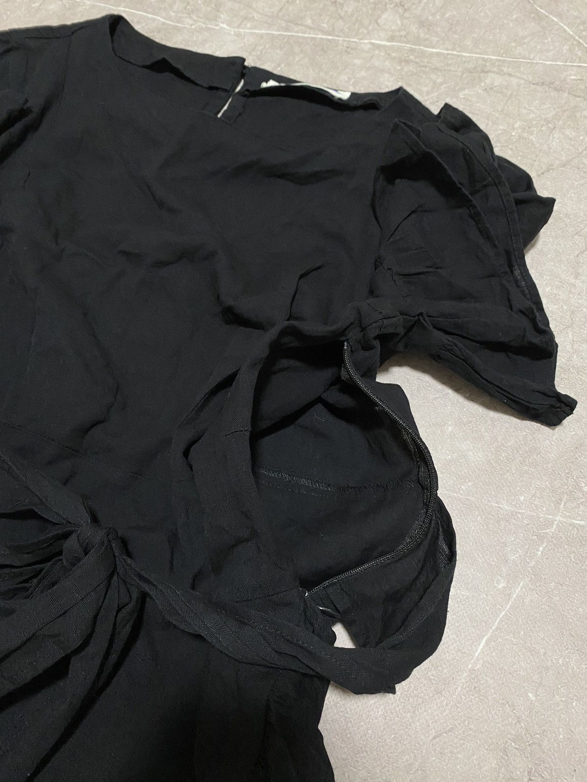 Sonia Rykiel Vintage Sonia by Sonia Rykiel Ruffled Shift Dress Black Size XS / US 0-2 / IT 36-38 - 12 Thumbnail