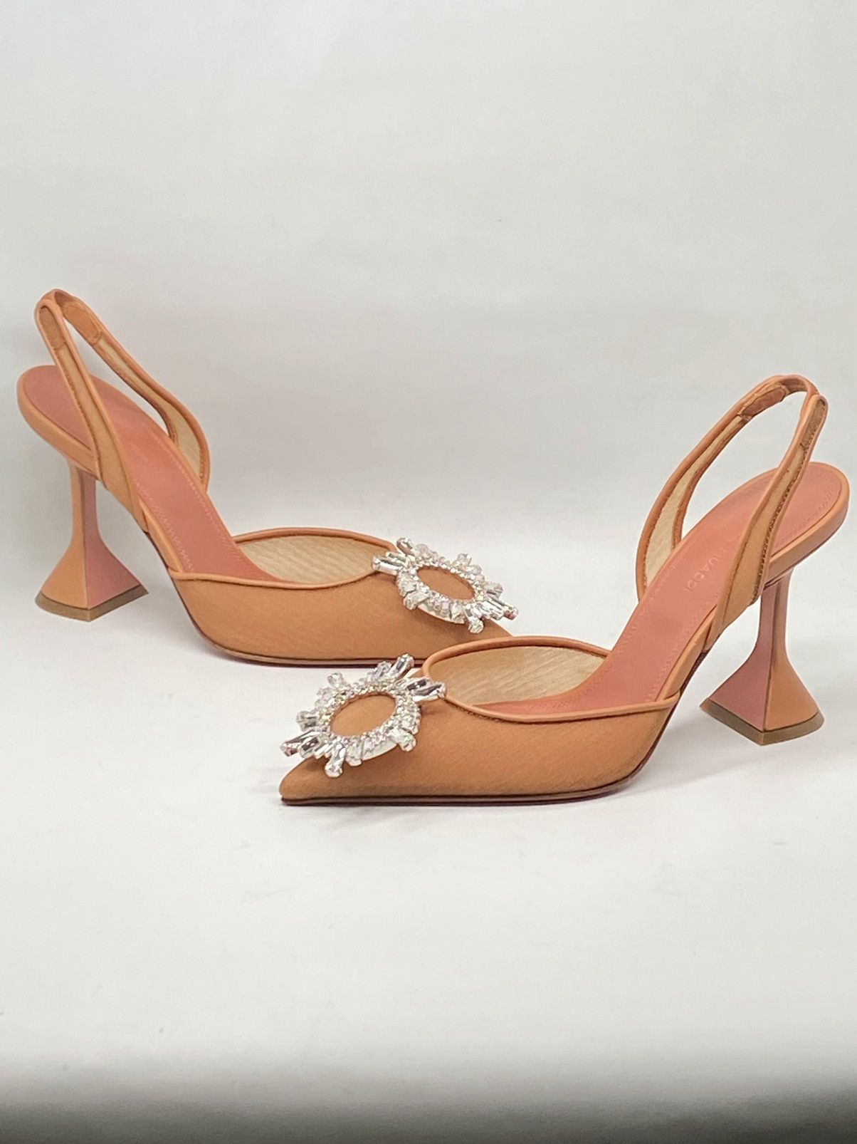 Amina Muaddi Amina Muaddi Begum 90MM Crystal Mesh Slingback Pumps size 36 Size US 6 / IT 36 - 4 Thumbnail