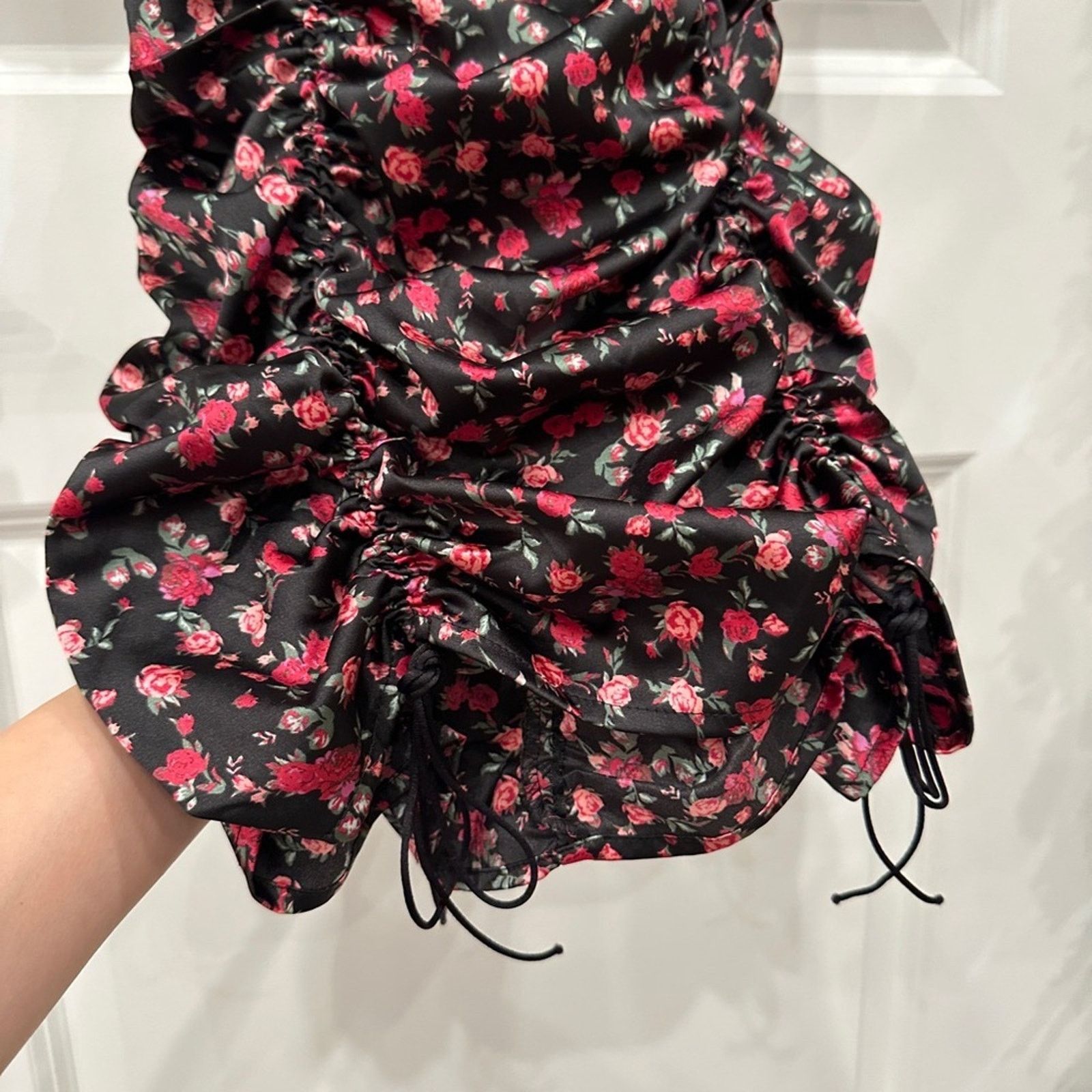 For Love & Lemons For Love And Lemons Black and Pink Floral Dress Size S / US 4 / IT 40 - 11 Thumbnail