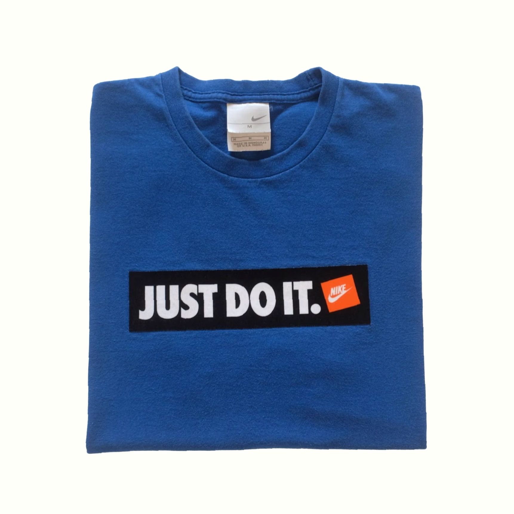 Nike VINTAGE Nike JUST DO IT BOX LOGO VTG Y2K RETRO BLUE FUZZY GRAPHIC T SHIRT MEN SZ M 2009 Size US M / EU 48-50 / 2 - 2 Thumbnail