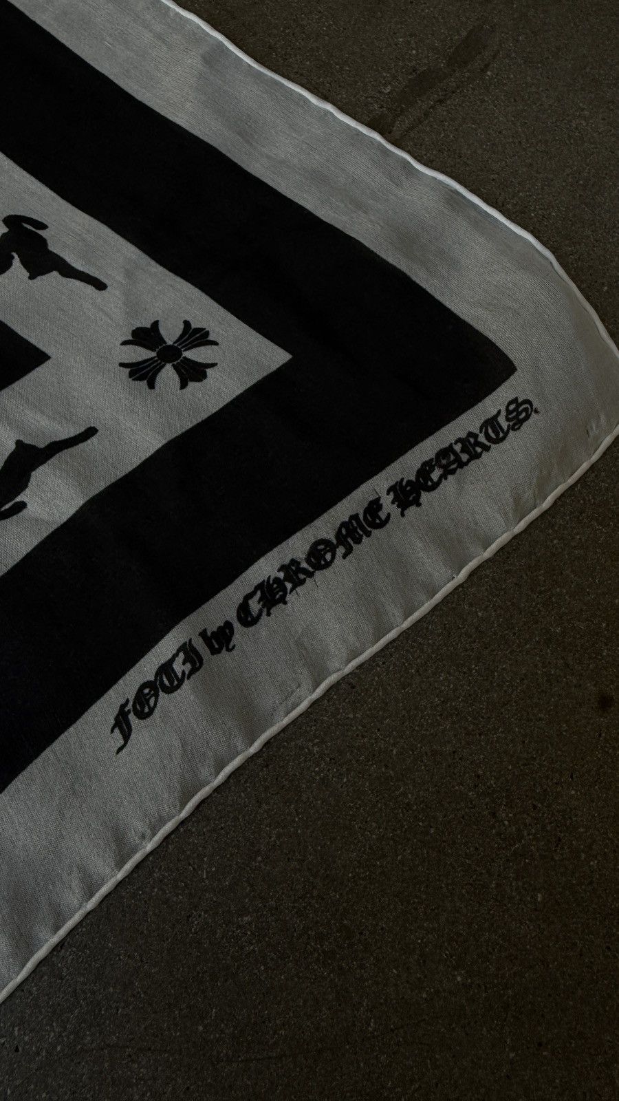 Chrome Hearts Chrome Hearts Foti Motif Black Silk Scarf Size ONE SIZE - 3 Thumbnail
