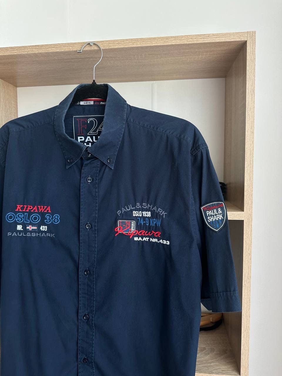 Paul & Shark × Vintage Vintage Paul Shark Kipawa Collection Excellent Blue Shirt Size US L / EU 52-54 / 3 - 5 Thumbnail