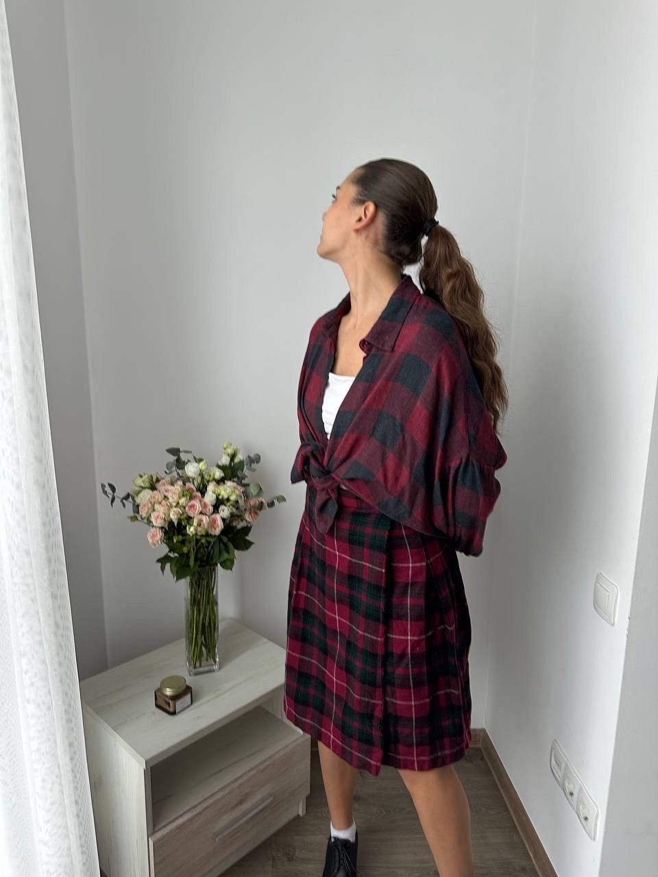 Other UK × Vintage Vintage Scottish Wool Red Julius Skirt Size 27" / US 4 / IT 40 - 12 Thumbnail