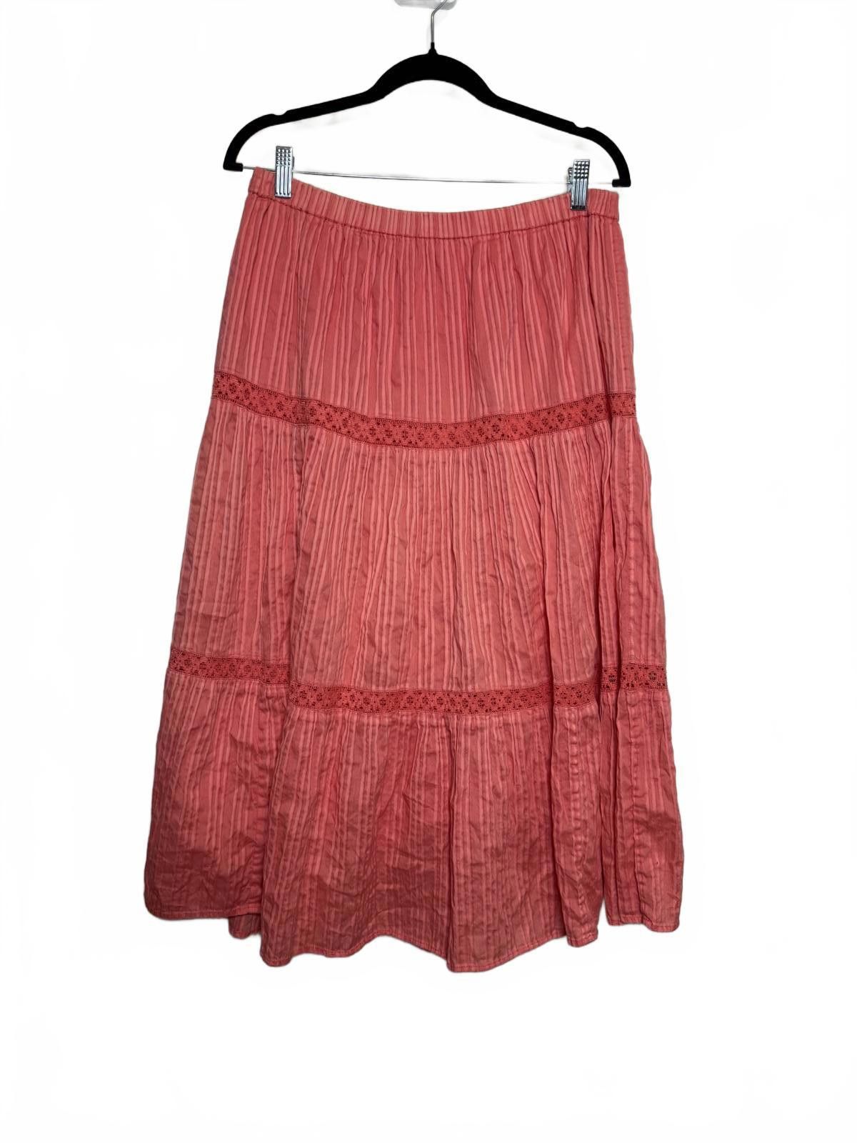 Other Y2K Tiered Peasant Fairy Pink Maxi Skirt Size 32" / US 10 / IT 46 - 1 Thumbnail