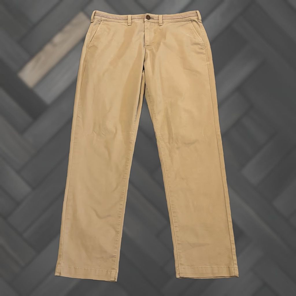 Express Express Chino Pants Mens Slim 32x32 Beige Cotton Blend Stretch Athletic Regular Pants Size US 32 / EU 48 - 1 Thumbnail