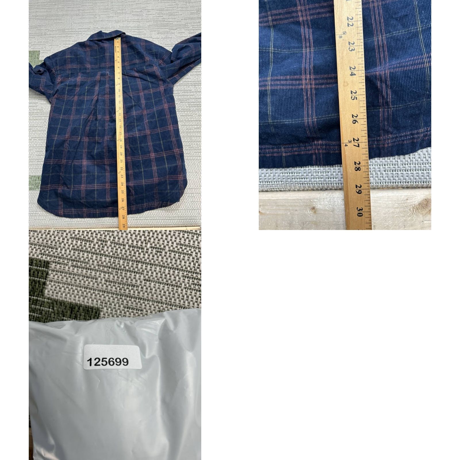 Madewell Madewell Corduroy Kentwood Oversized Shirt Jacket Womens Small Blue Cotton Plaid Size S / US 4 / IT 40 - 8 Thumbnail