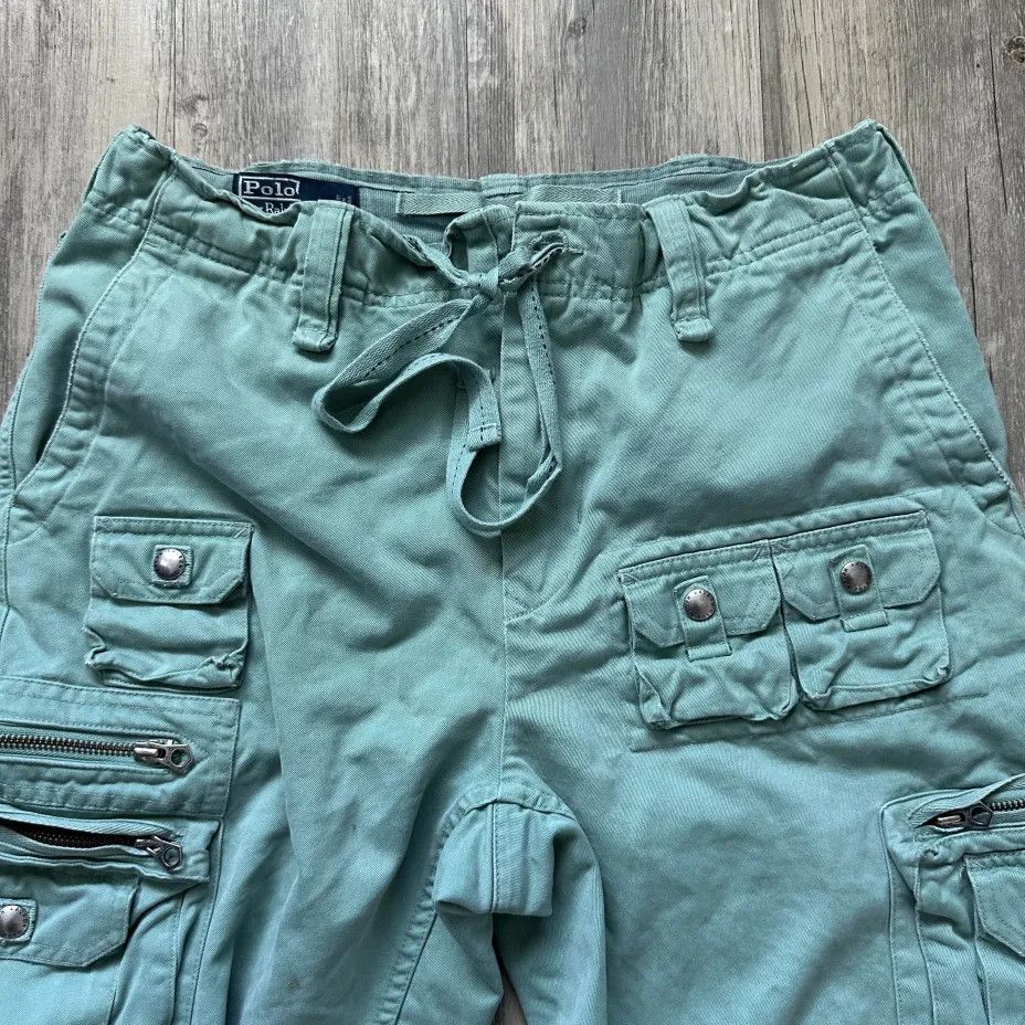 Polo Ralph Lauren Vintage Polo Ralph Lauren Military Cargo Shorts Pistachio Size US 32 / EU 48 - 4 Thumbnail