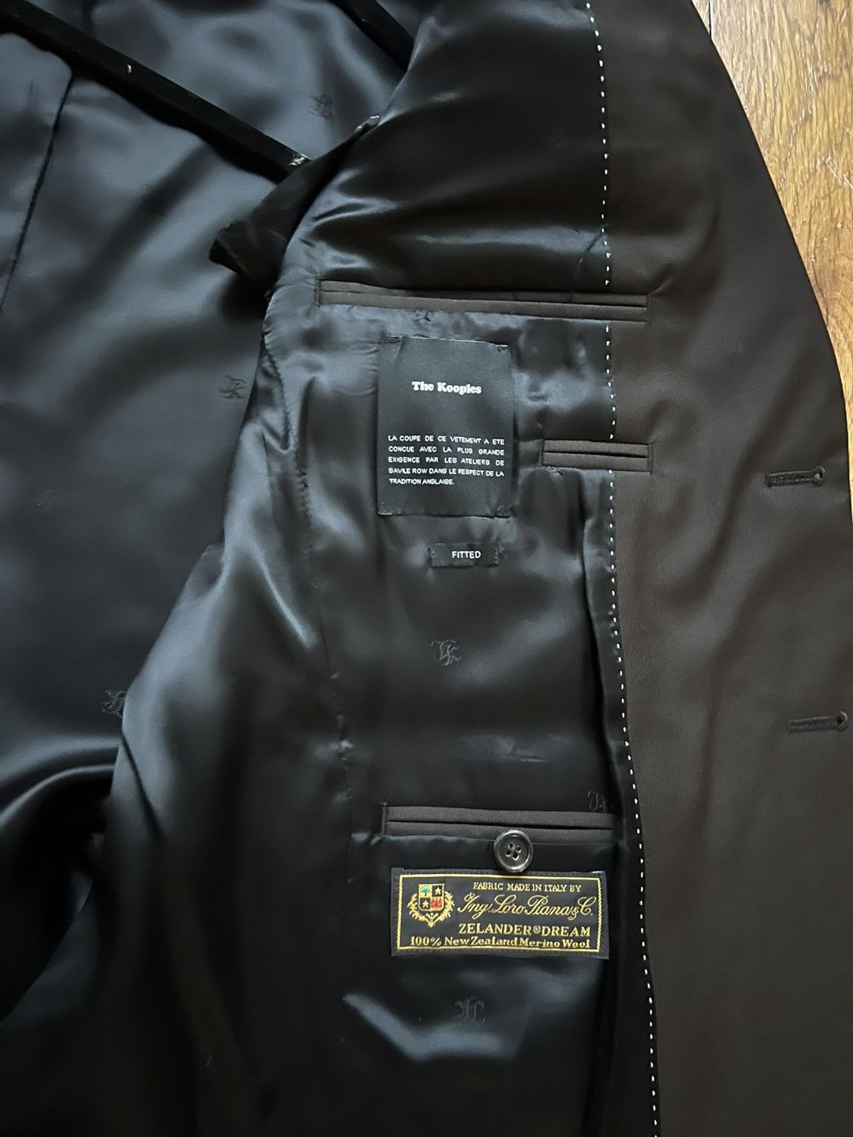 The Kooples The Kooples Brown full suit with Loro Piana wool Size 46S - 4 Thumbnail