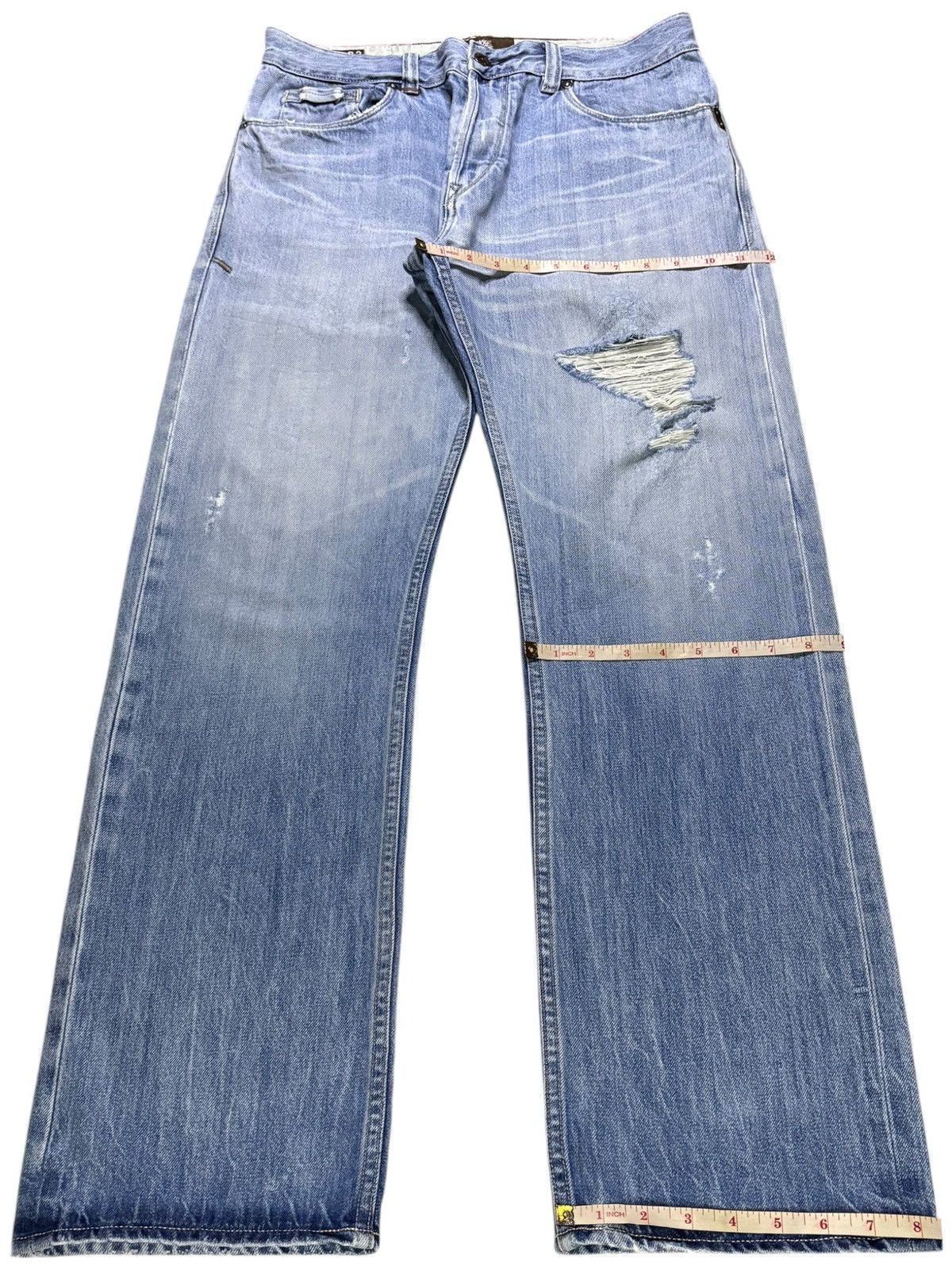 Timberland Vintage Timberland Selvedge Faded Wash Ripped Baggy Jeans Size US 32 / EU 48 - 17 Thumbnail