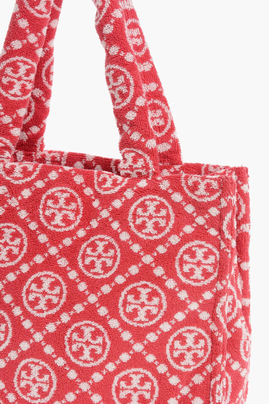 Tory Burch og1mm0426 Size: OS / Monogram Terry Tote Bag in Red Size ONE SIZE - 3 Thumbnail