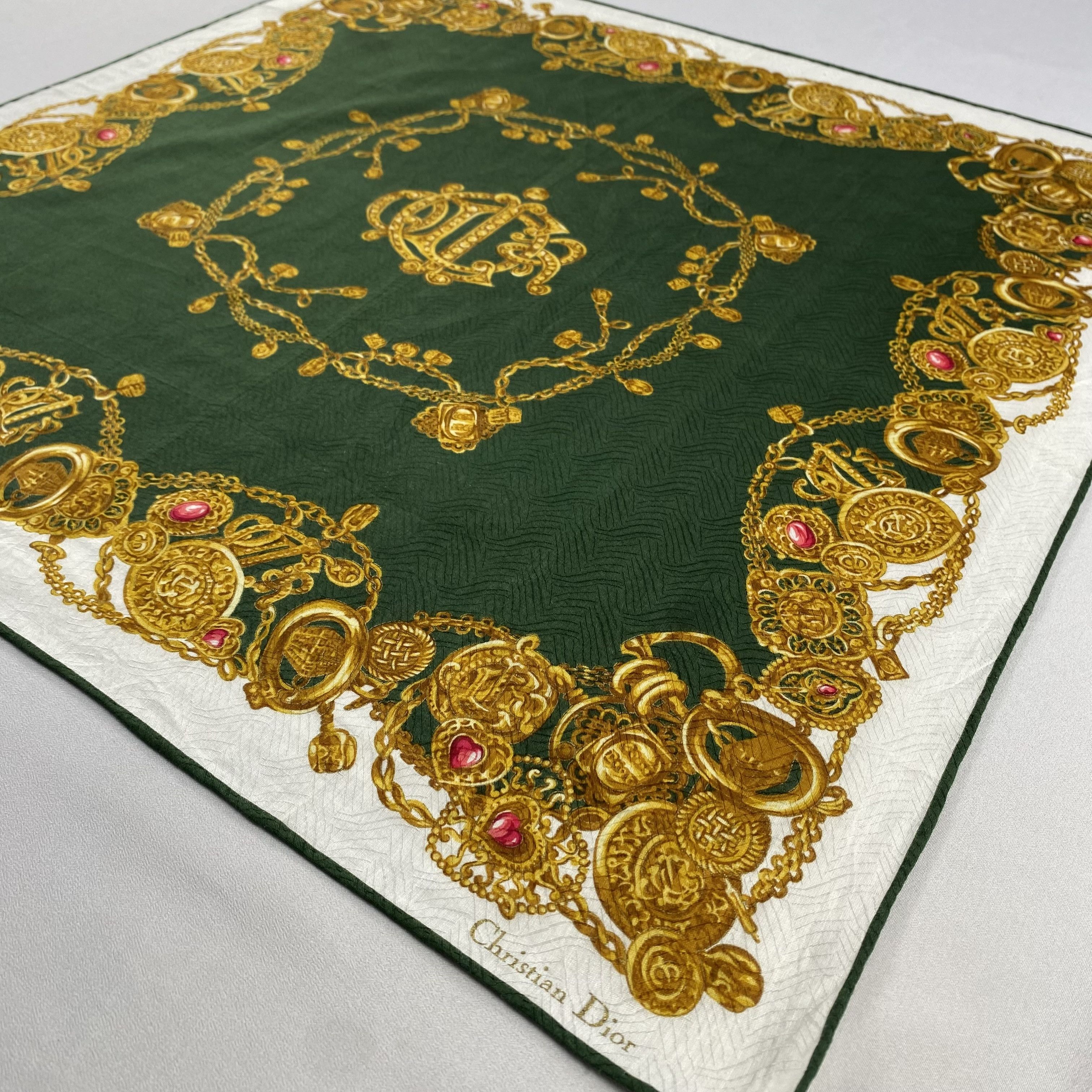 Vintage Christian Dior Monsieur Handkerchief / Neckerchief-P1030 Size ONE SIZE - 2 Thumbnail
