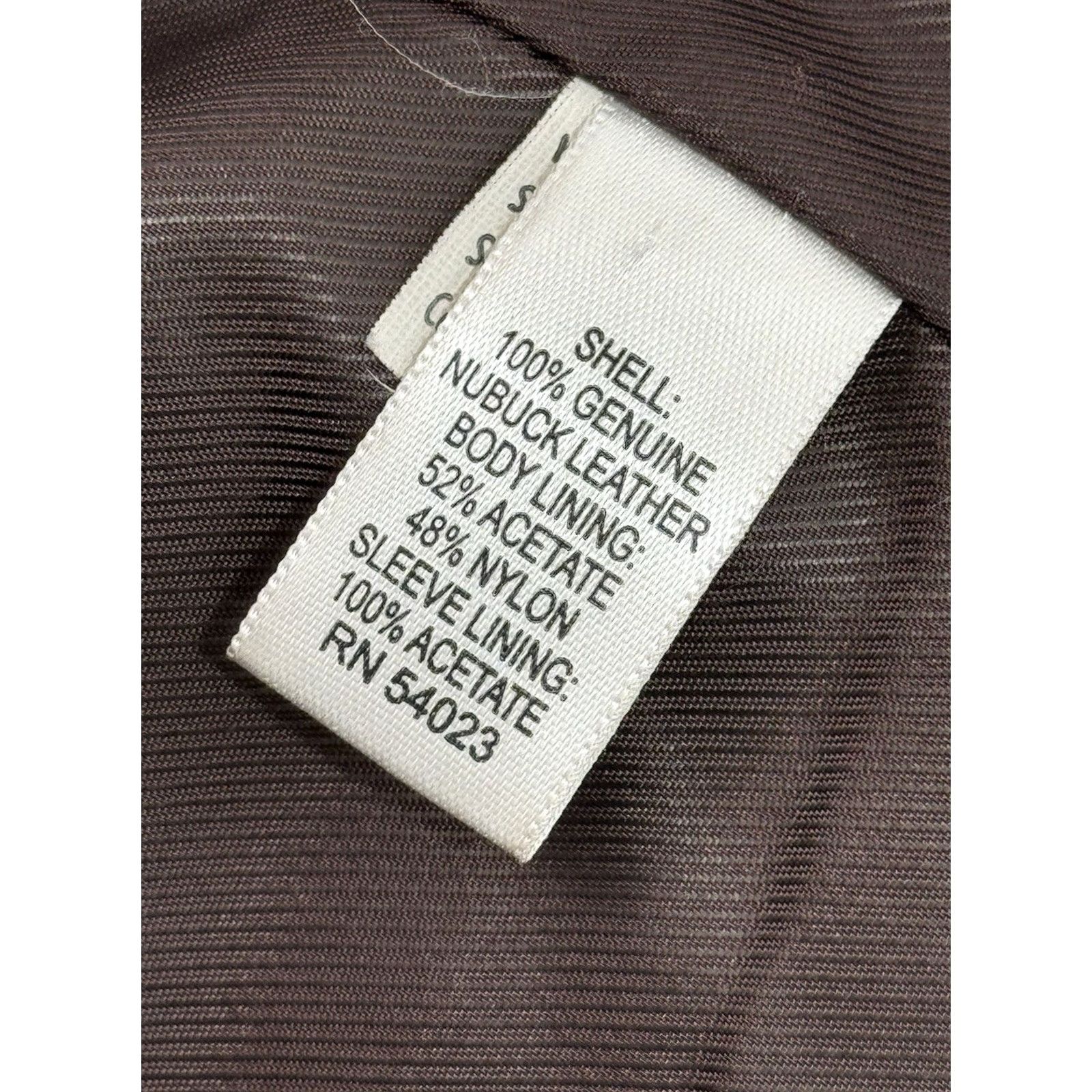Banana Republic BANANA REPUBLIC - Nubuck Leather Heavy Duty 42 Long Blazer Jacket Men Brown 90s Style"} Size 42R - 7 Thumbnail