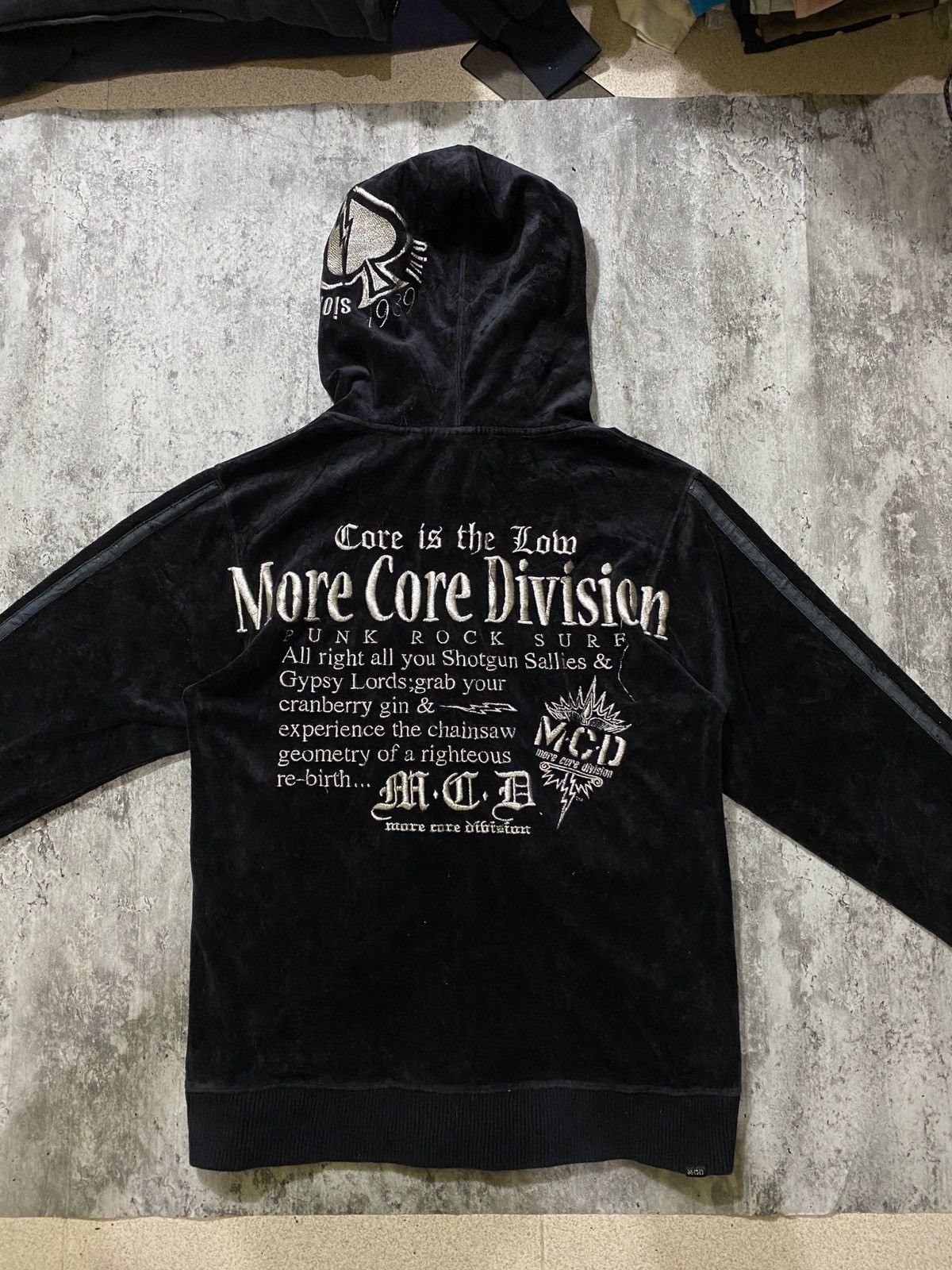 Designer × Japanese Brand mcd More Core Division Velvet Zip Hoodie Size US M / EU 48-50 / 2 - 6 Thumbnail