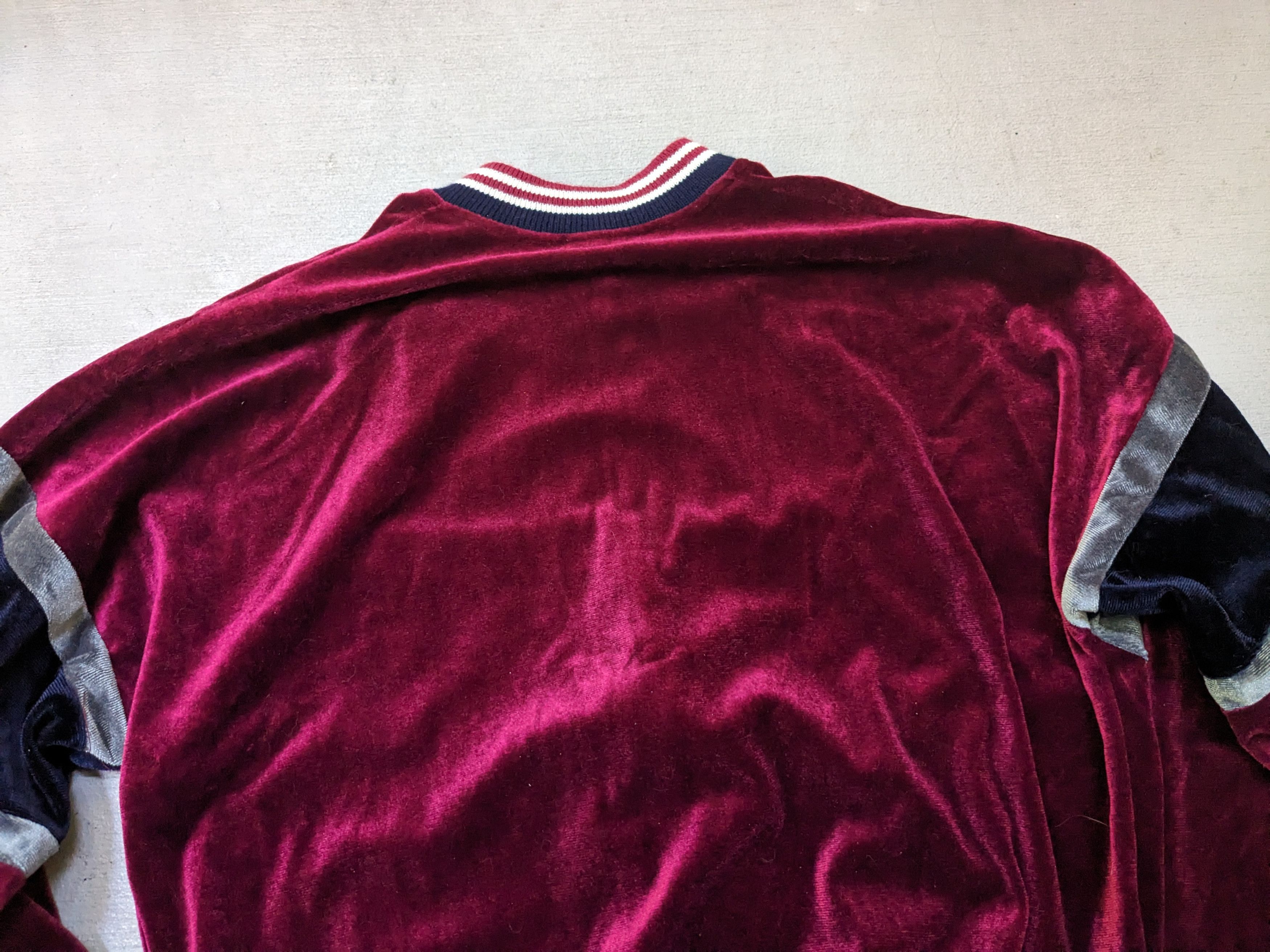 Christian Dior Monsieur Vintage Christian Dior Velvet Zip Up Shirt Medium Burgundy Size US M / EU 48-50 / 2 - 12 Thumbnail