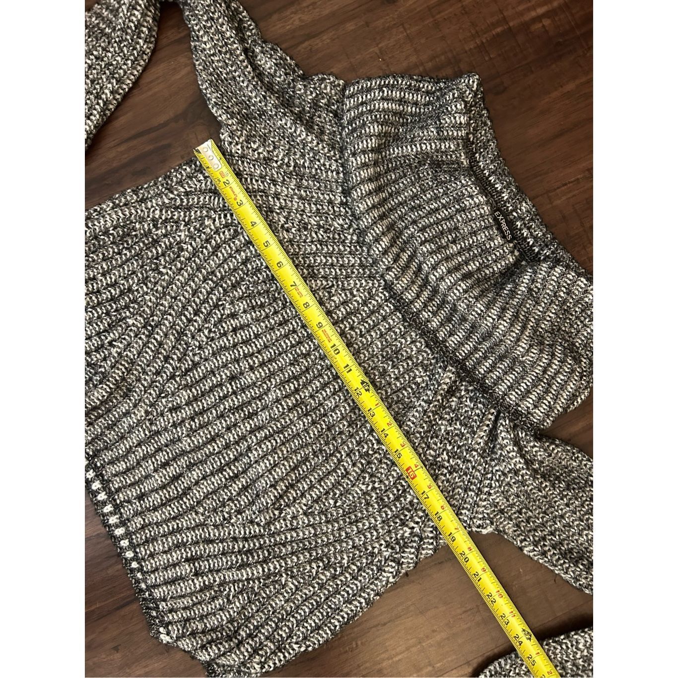 Express Express Gray Cotton Blend Knit Turtleneck Pullover Sweater, Size XS / US 0-2 / IT 36-38 - 4 Thumbnail