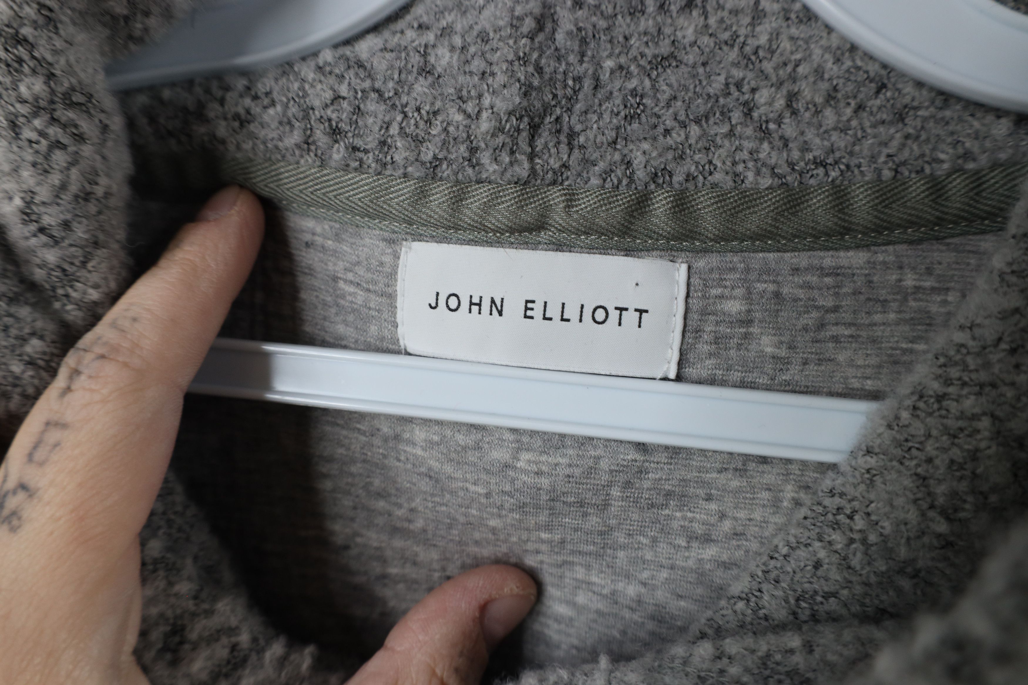 John Elliott John Elliott Wool Blend Textured Knit Hoodie Sweatshirt Size US XL / EU 56 / 4 - 6 Thumbnail