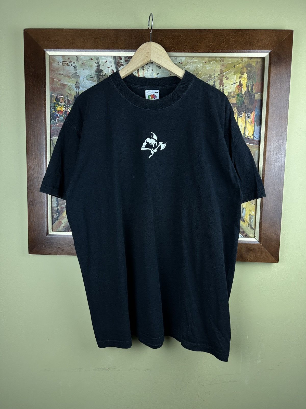 Vintage Vintage 00s vampire minimalistic boxy t-shirt Size US XL / EU 56 / 4 - 1 Thumbnail