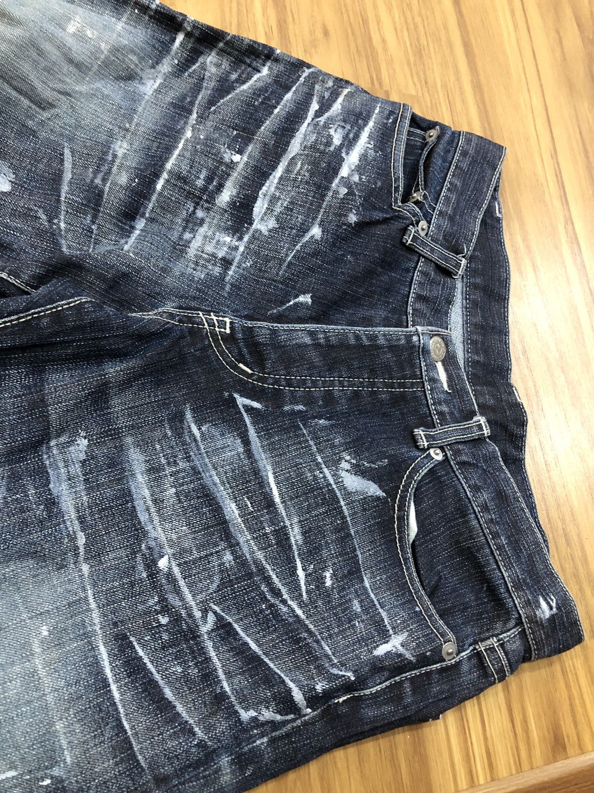 Tornado Mart Tornado Mart Flare Paint Splatter Faded Pocket Denim Size US 28 / EU 44 - 5 Thumbnail