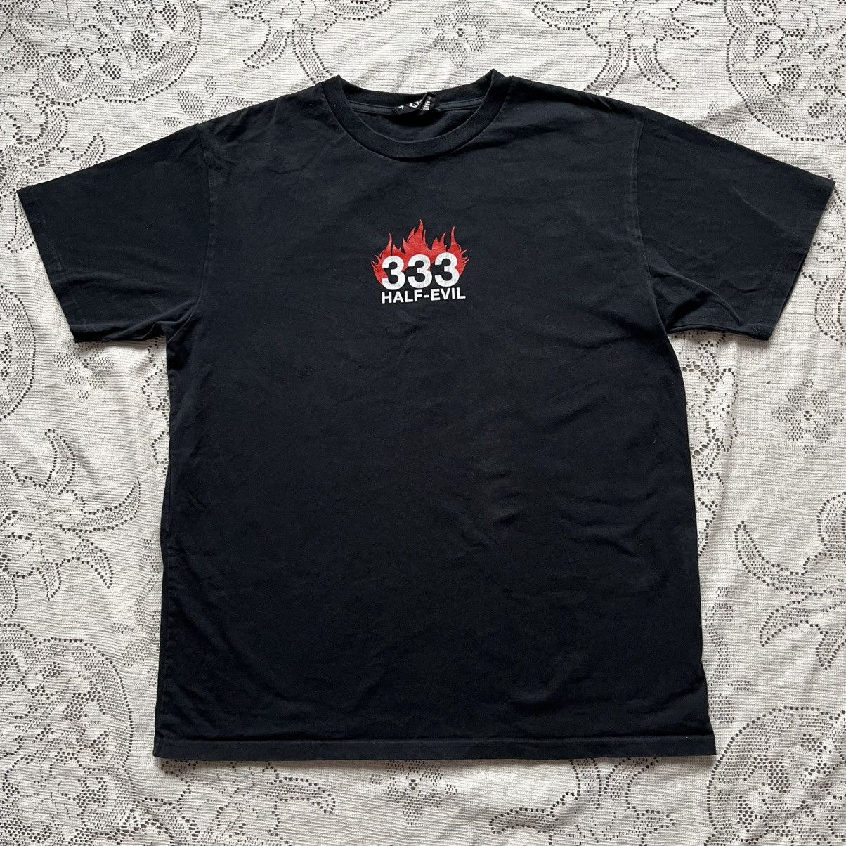 Half Evil Half-Evil 333 Flame Logo T-shirt Size XL Black Short Sleeve Size US XL / EU 56 / 4 - 1 Thumbnail