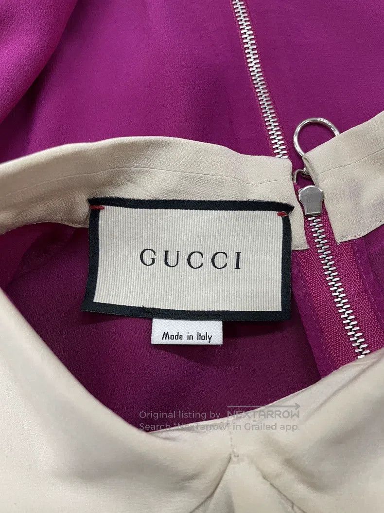 Gucci Gucci Rose pink rose red doll collar bow silk vest Size S / US 4 / IT 40 - 4 Thumbnail