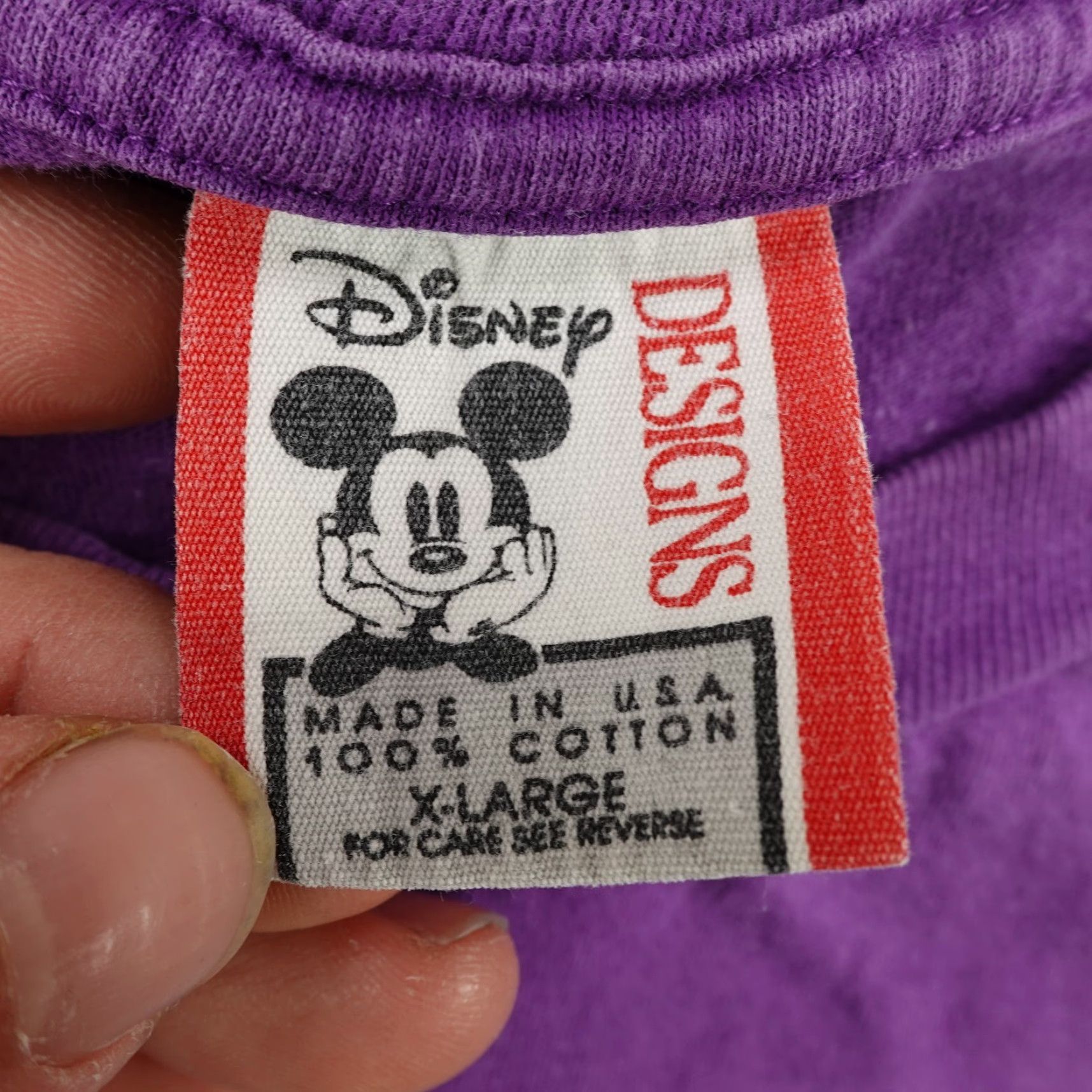 Disney VINTAGE Disney Shirt Men XL Purple 90s Graphic T-Shirt Music Days Made USA Size US XL / EU 56 / 4 - 7 Thumbnail