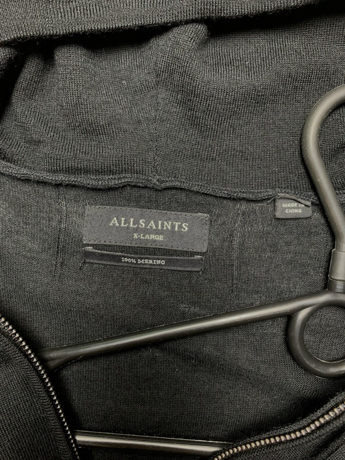 Allsaints × Vintage Vintage allsaints Zip hoodie size XL logo black Size US XL / EU 56 / 4 - 3 Thumbnail