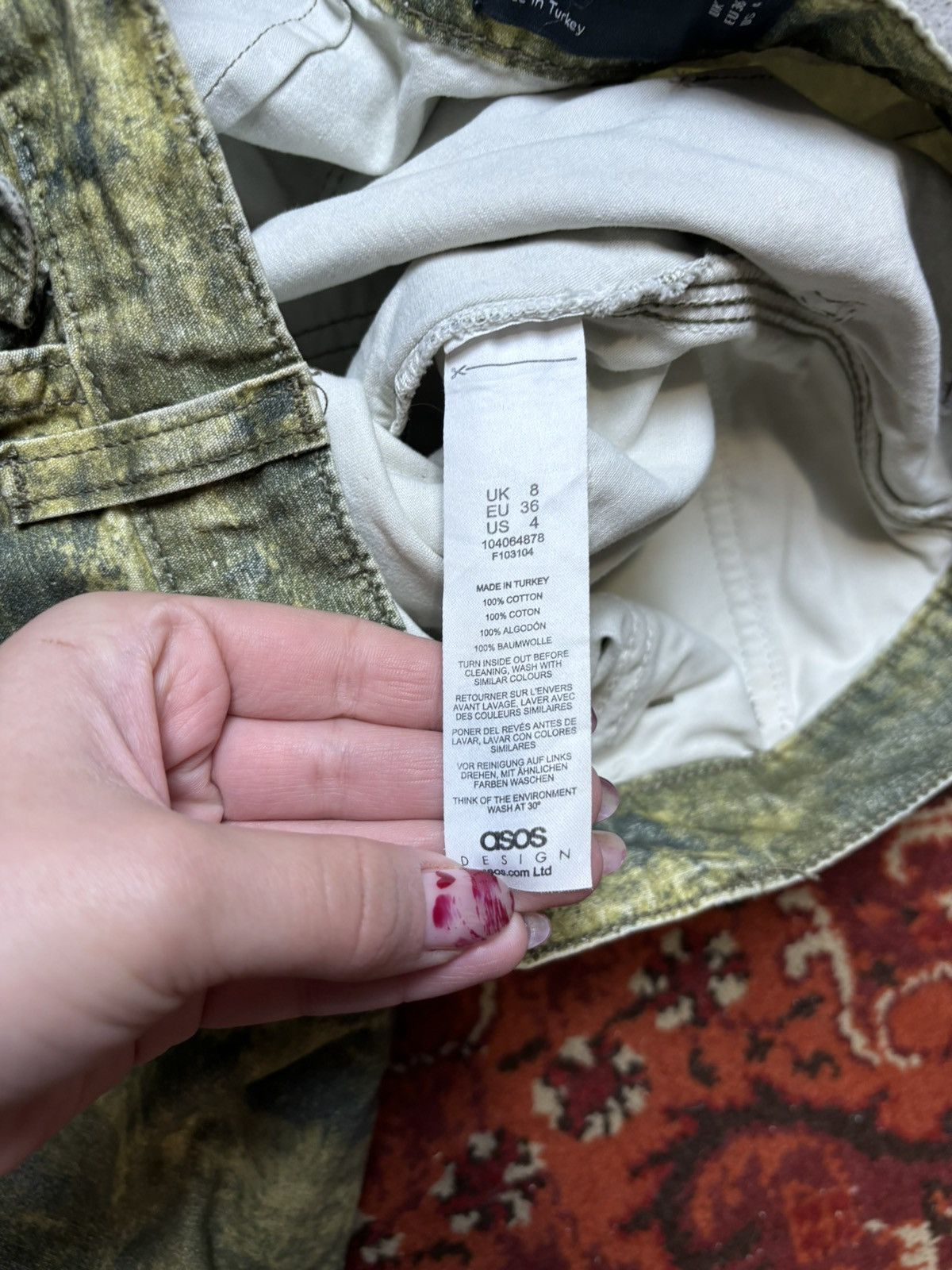 Asos × Vintage Vintage avant garde Camouflaged Military Cargo Pants Size 26" / US 2 / IT 38 - 6 Thumbnail