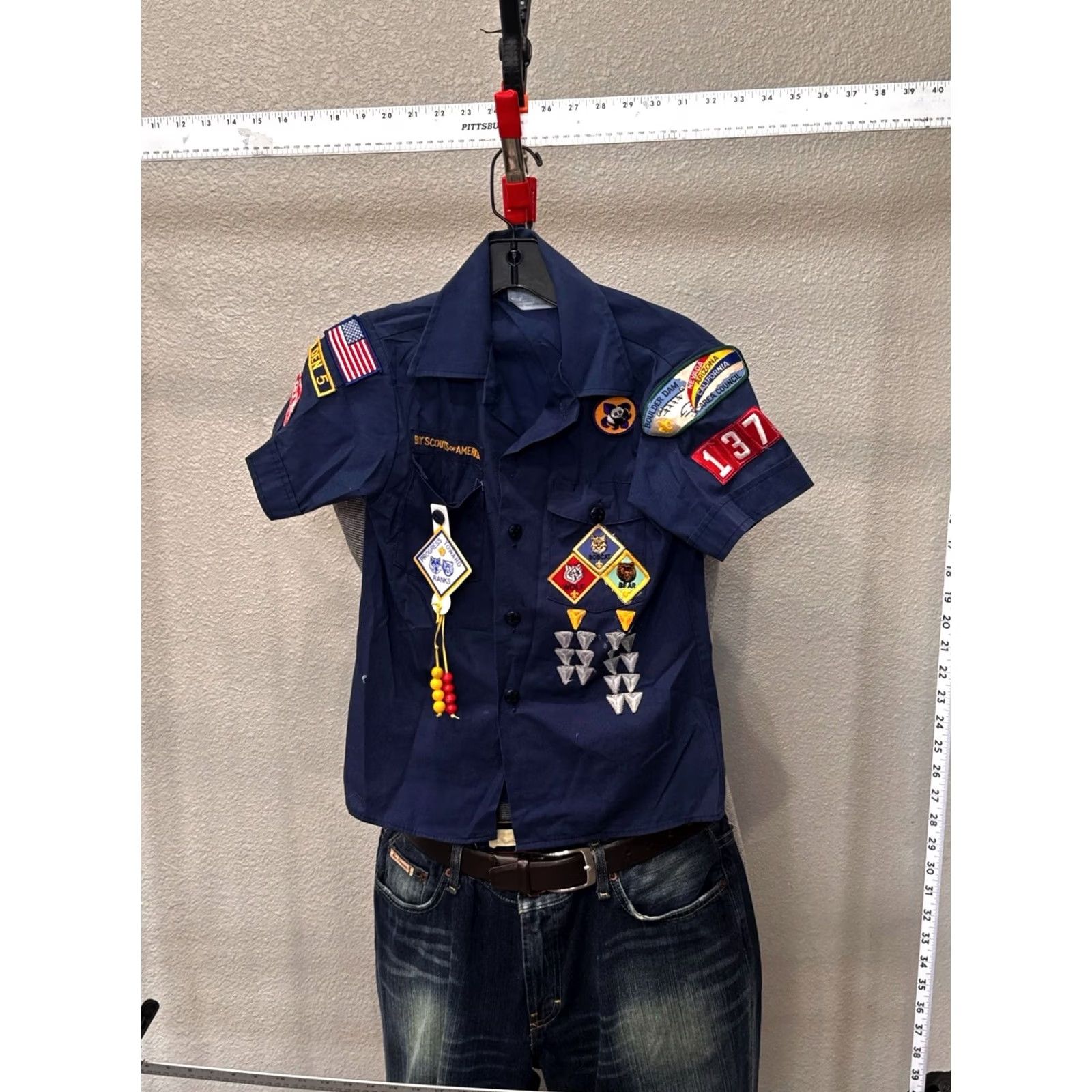 Vintage Boy Scouts Of America Multi Patches SHORT SLEEVE BUTTON UP SHIRT Boys Medium M Sharp Size US M / EU 48-50 / 2 - 2 Thumbnail