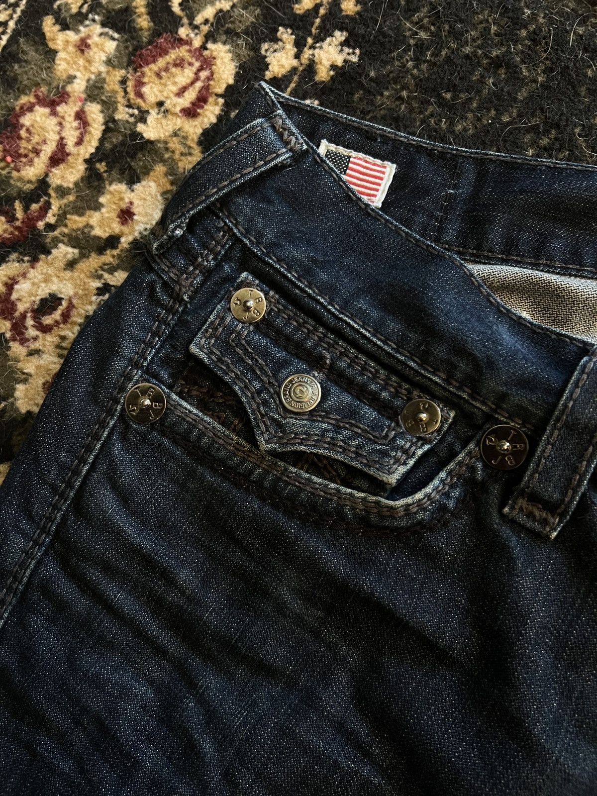 True Religion CRAZY Ricky Big QT Jeans Size US 34 / EU 50 - 6 Thumbnail