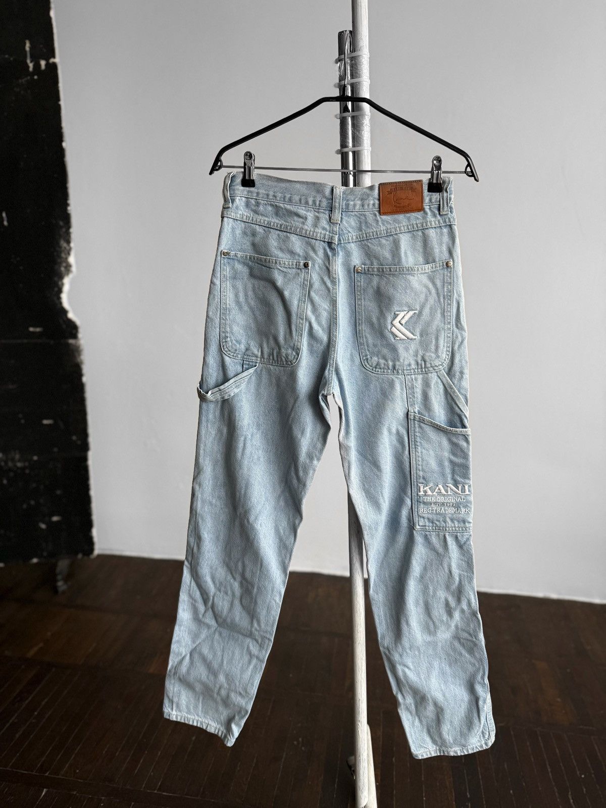 Karl Kani Karl Kani Womens Light Blue Carpenter Jeans Baggy Hip Hop Size 27" / US 4 / IT 40 - 1 Thumbnail
